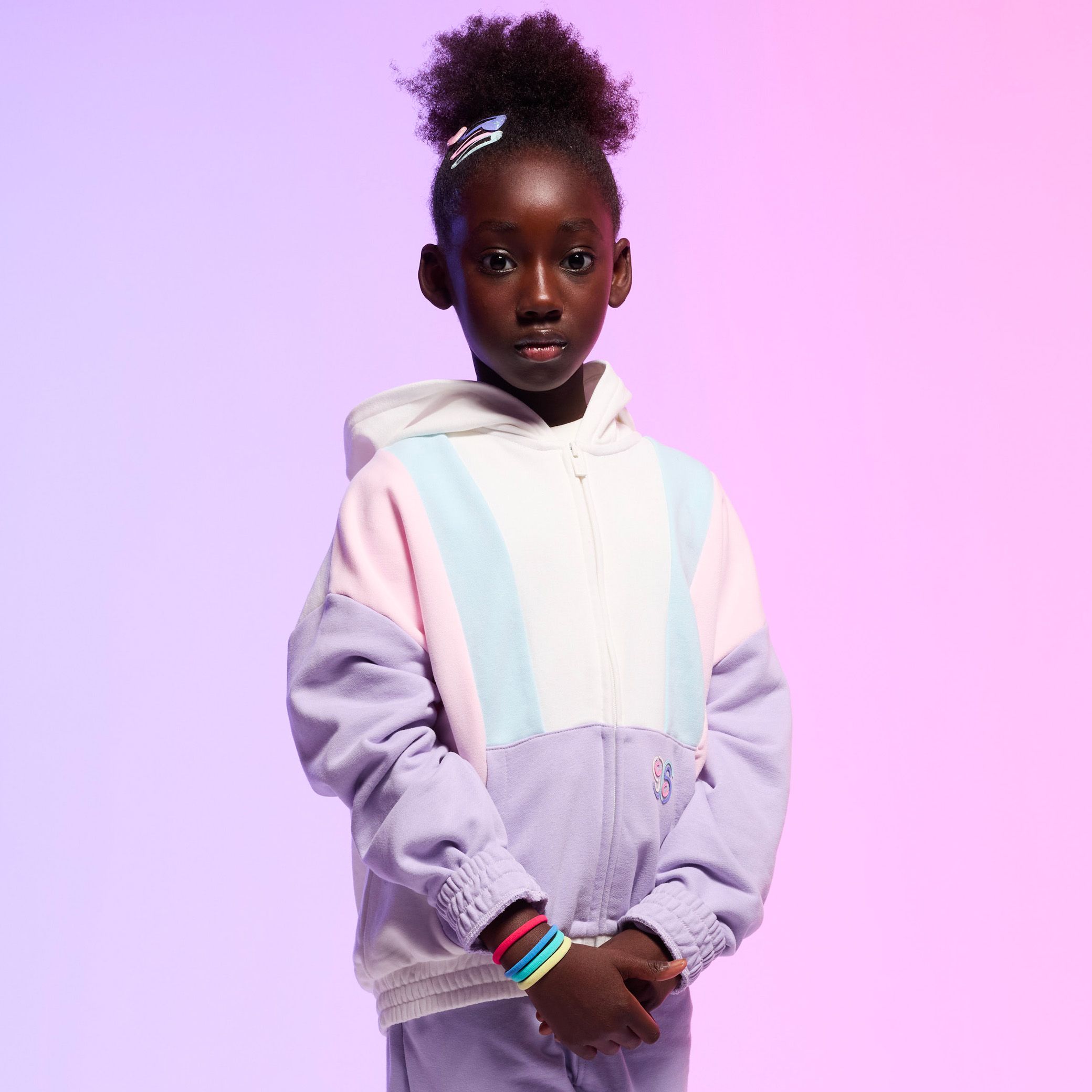 Áo hoodie zip phối nhiều màu