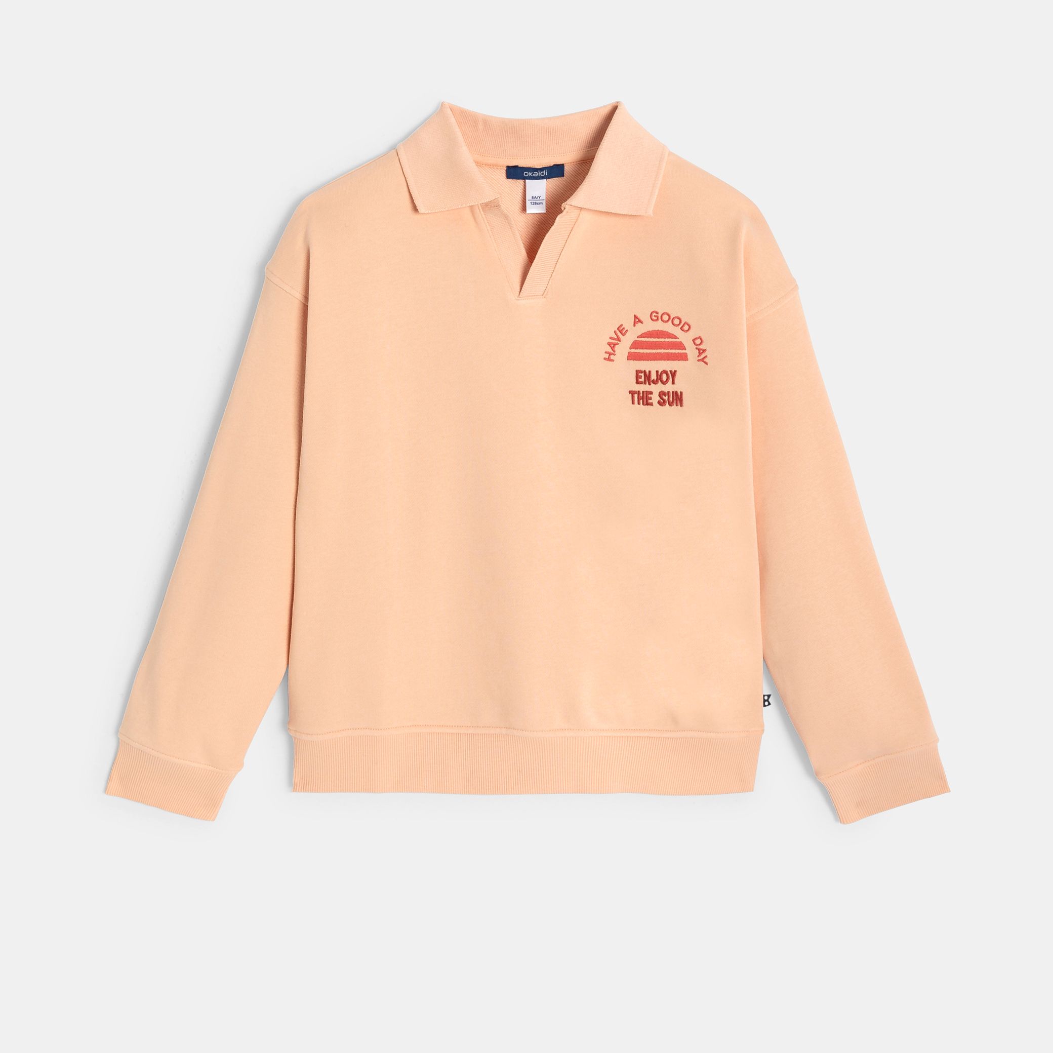 Áo nỉ cổ polo cho bé trai