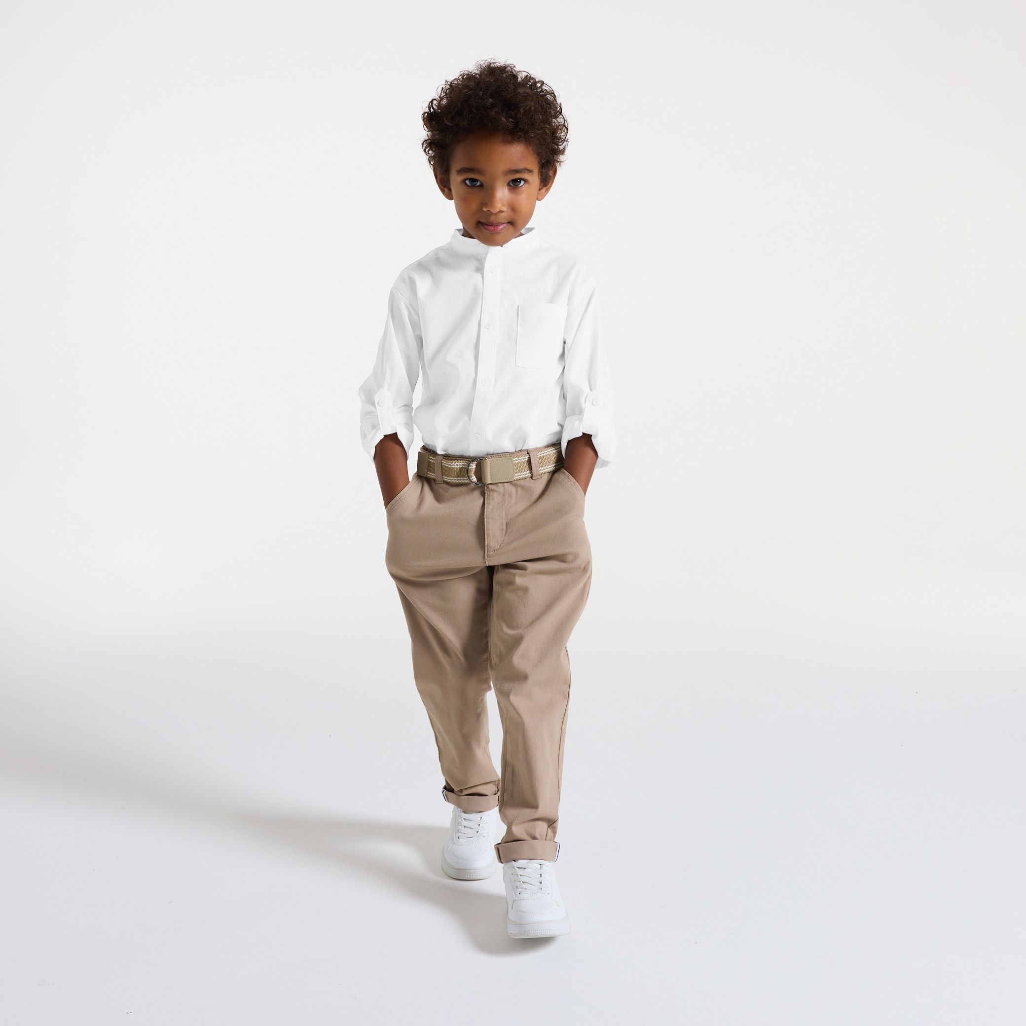 Áo sơ mi vải cotton và linen cho bé trai