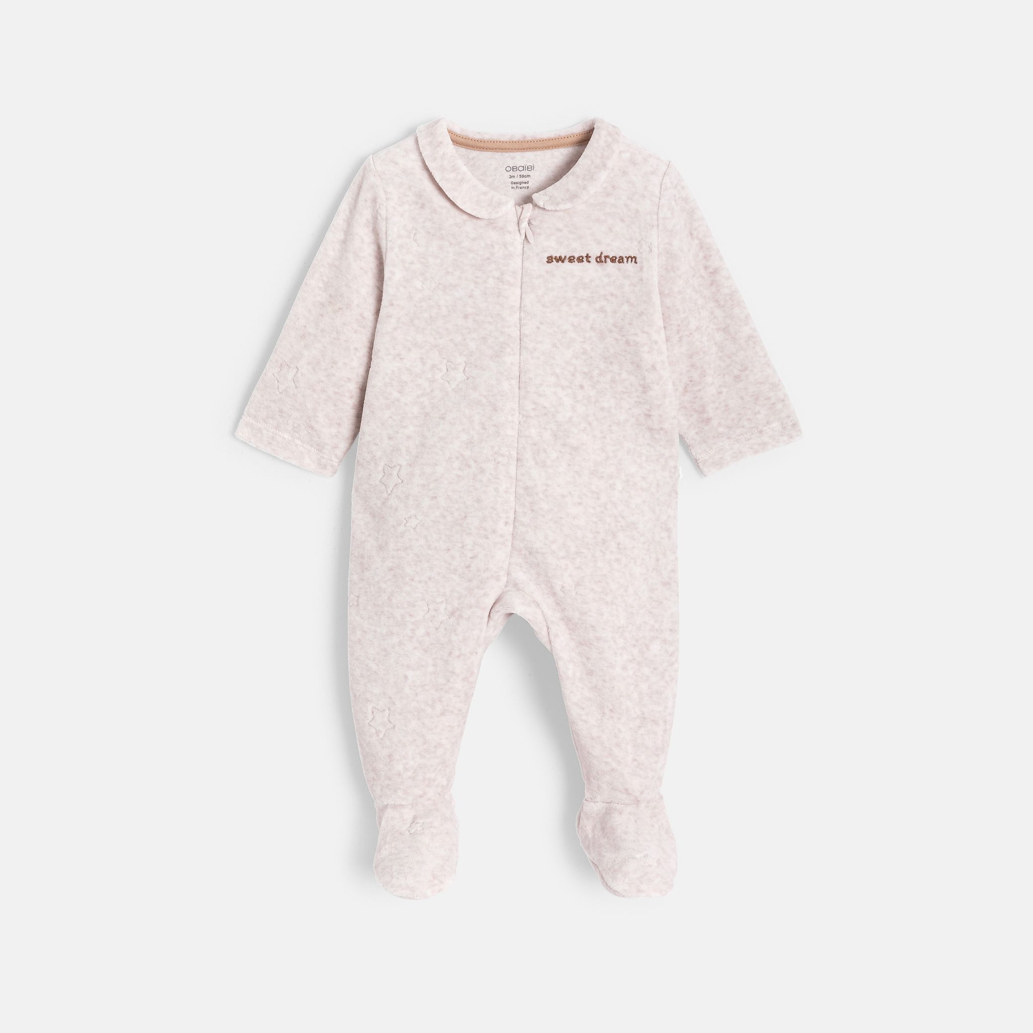 Đồ ngủ liền thân bằng nhung cho bé unisex