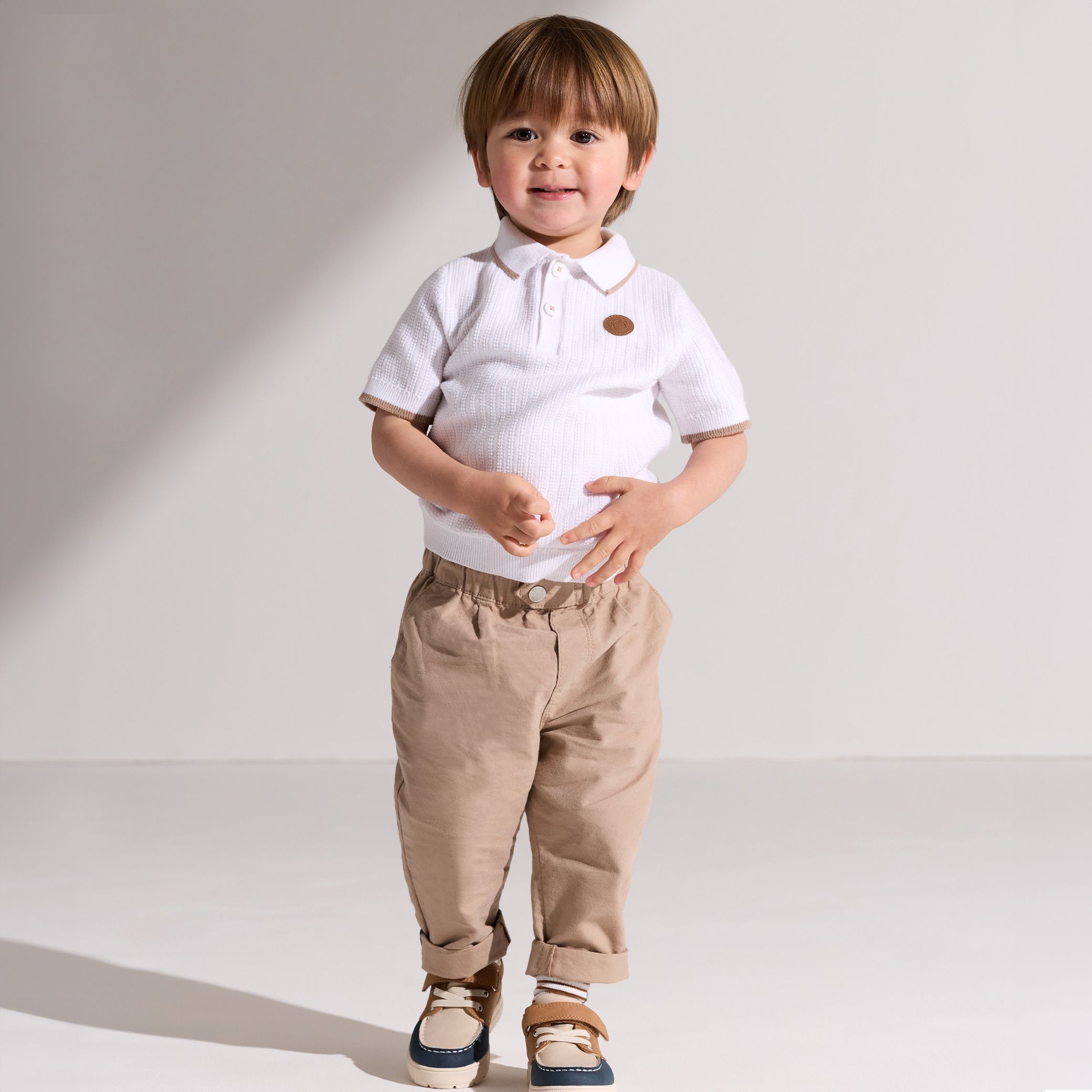 Áo polo dệt kim cho bé