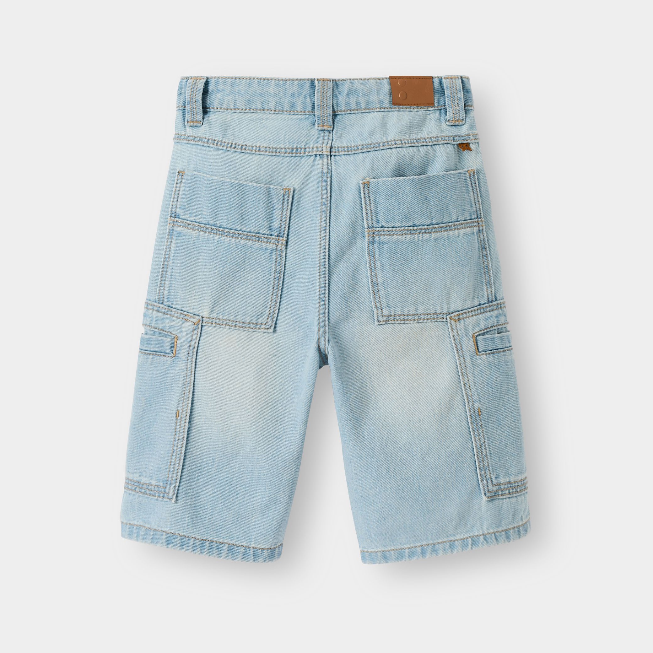 Quần shorts baggy Bermuda vải denim
