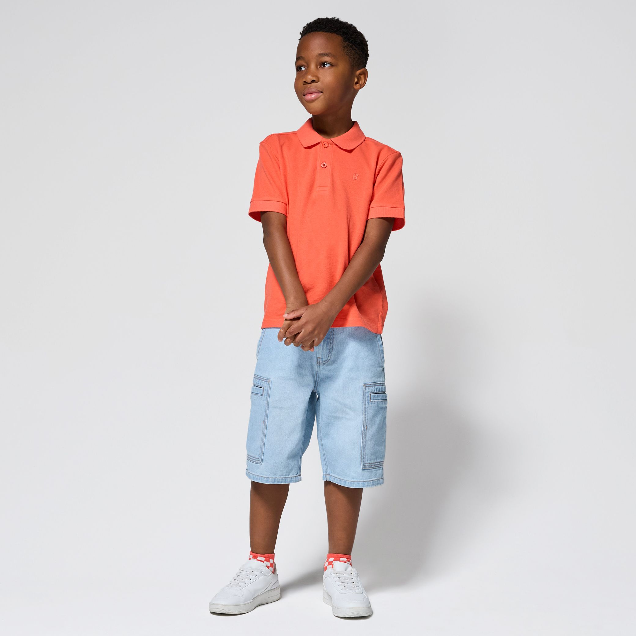 Quần shorts baggy Bermuda vải denim