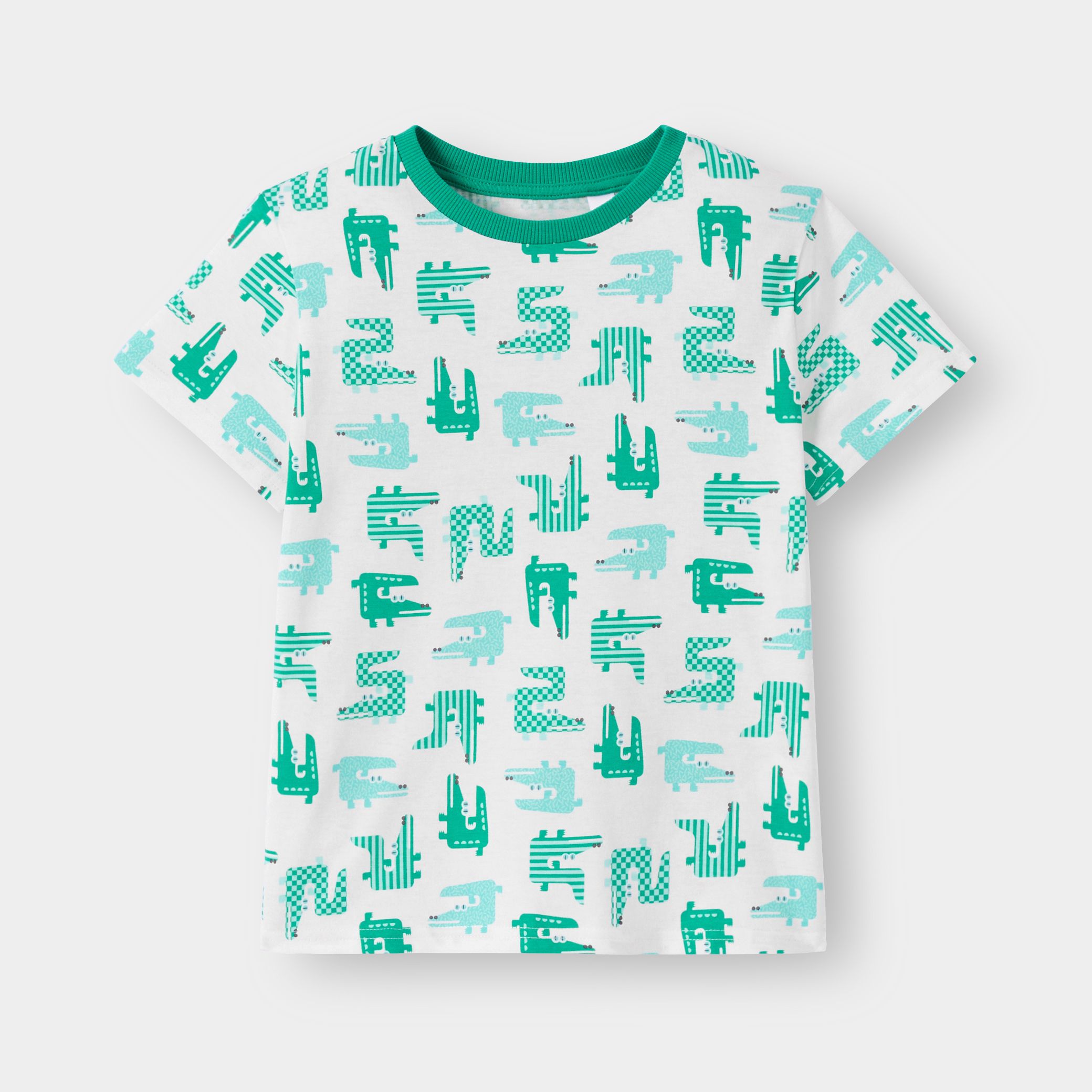 Bộ pyjama ngắn họa tiết cá sấu cho bé trai
