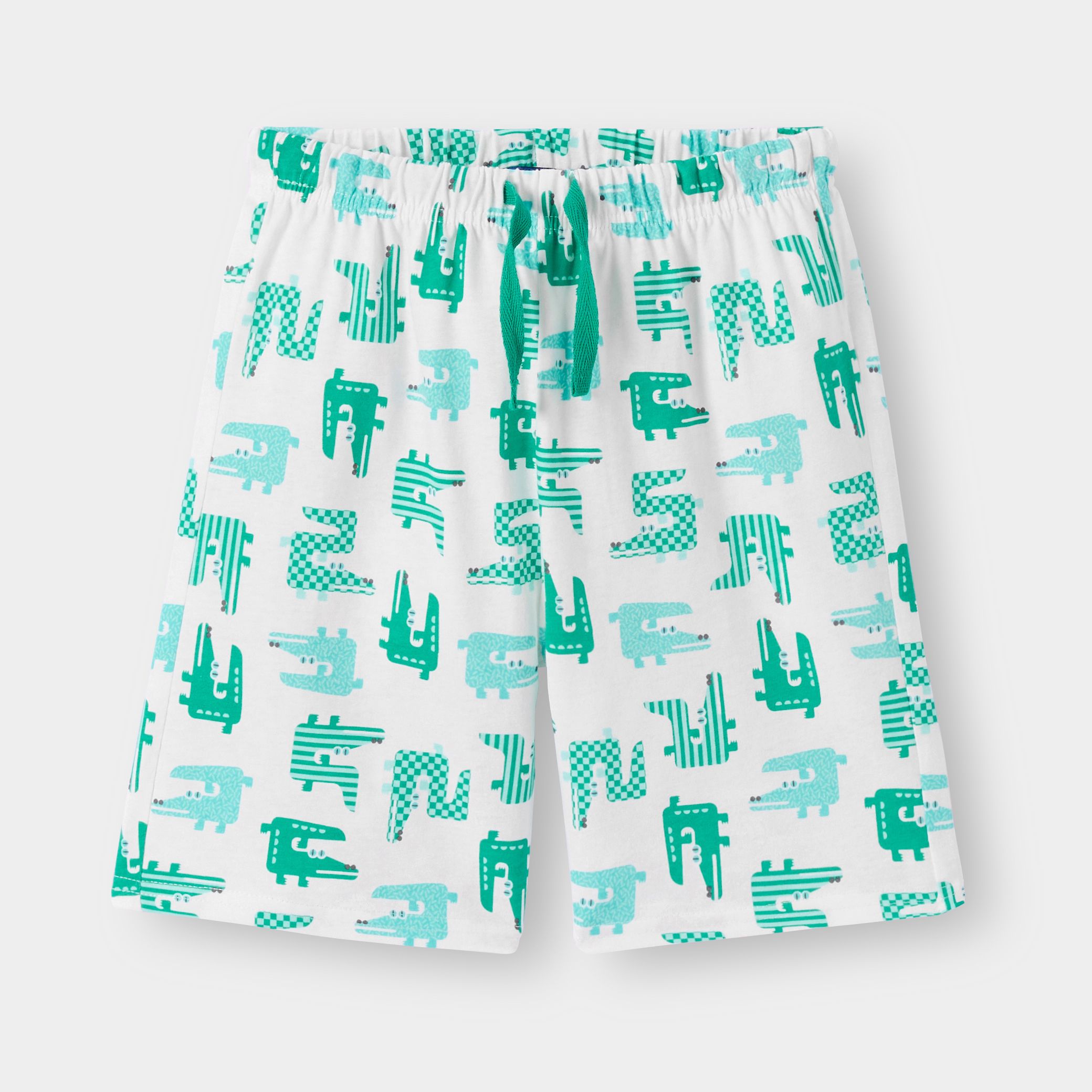 Bộ pyjama ngắn họa tiết cá sấu cho bé trai