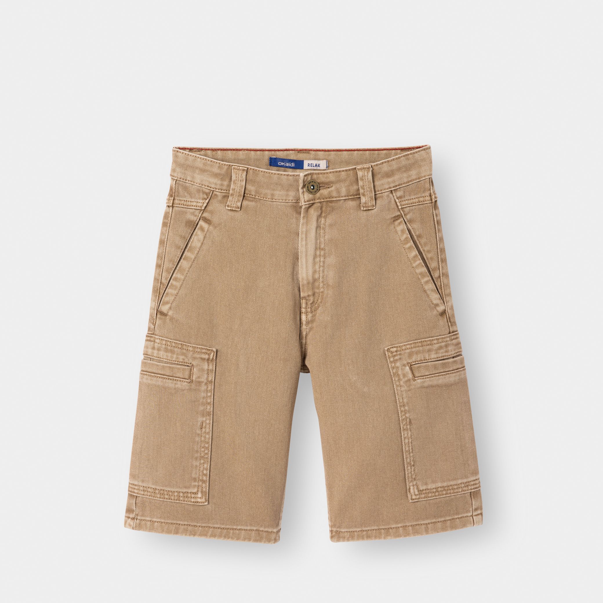 Quần cargo Bermuda vải denim