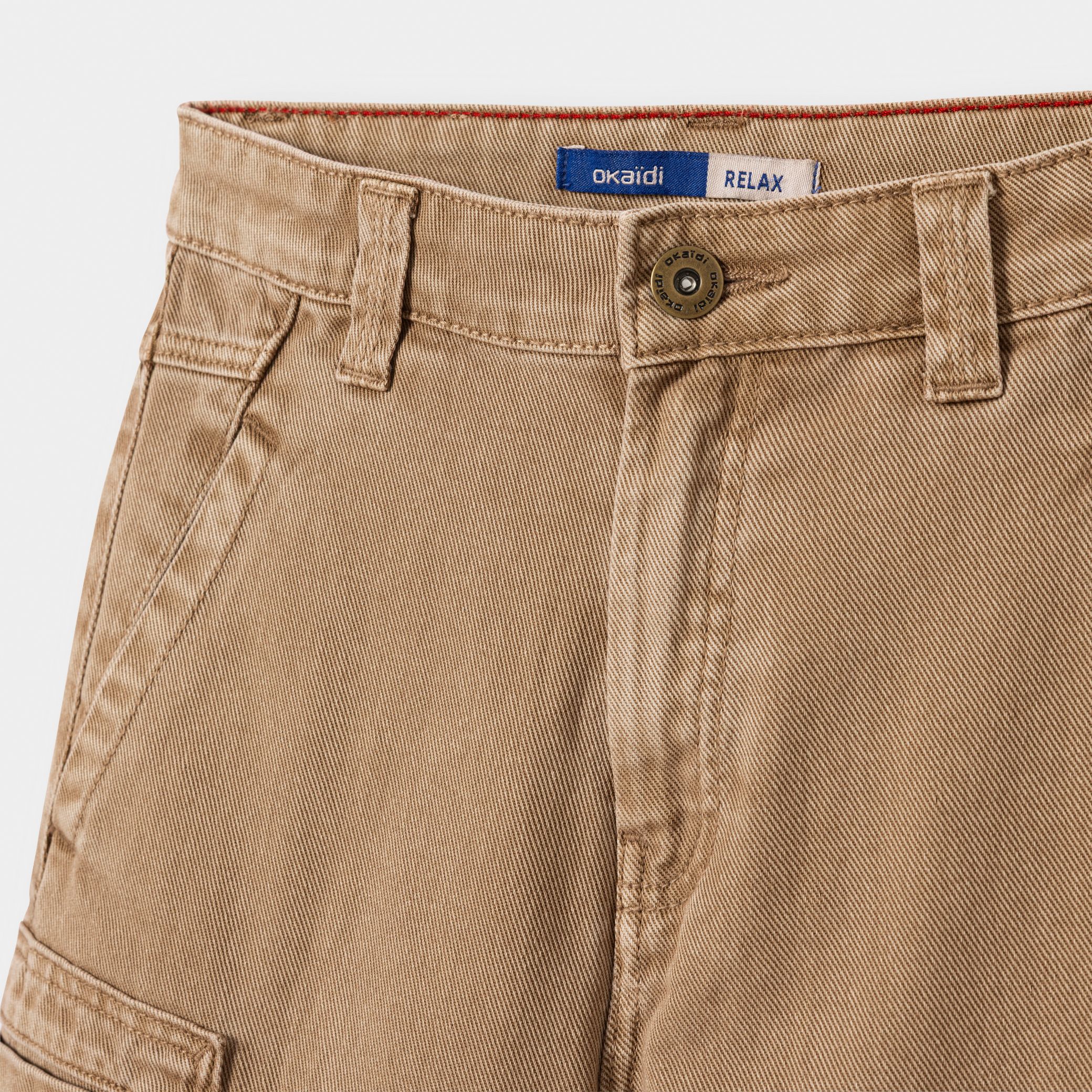 Quần cargo Bermuda vải denim