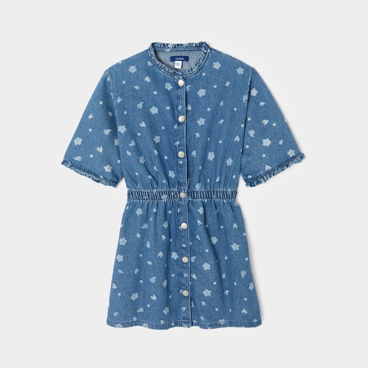 Váy denim họa tiết hoa