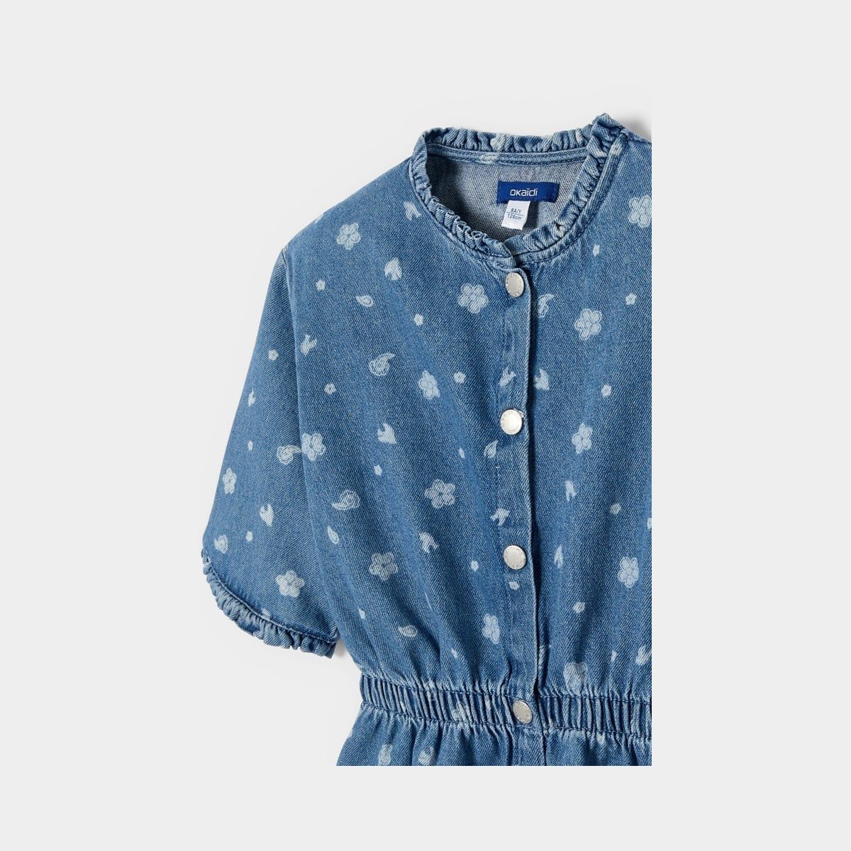 Váy denim họa tiết hoa