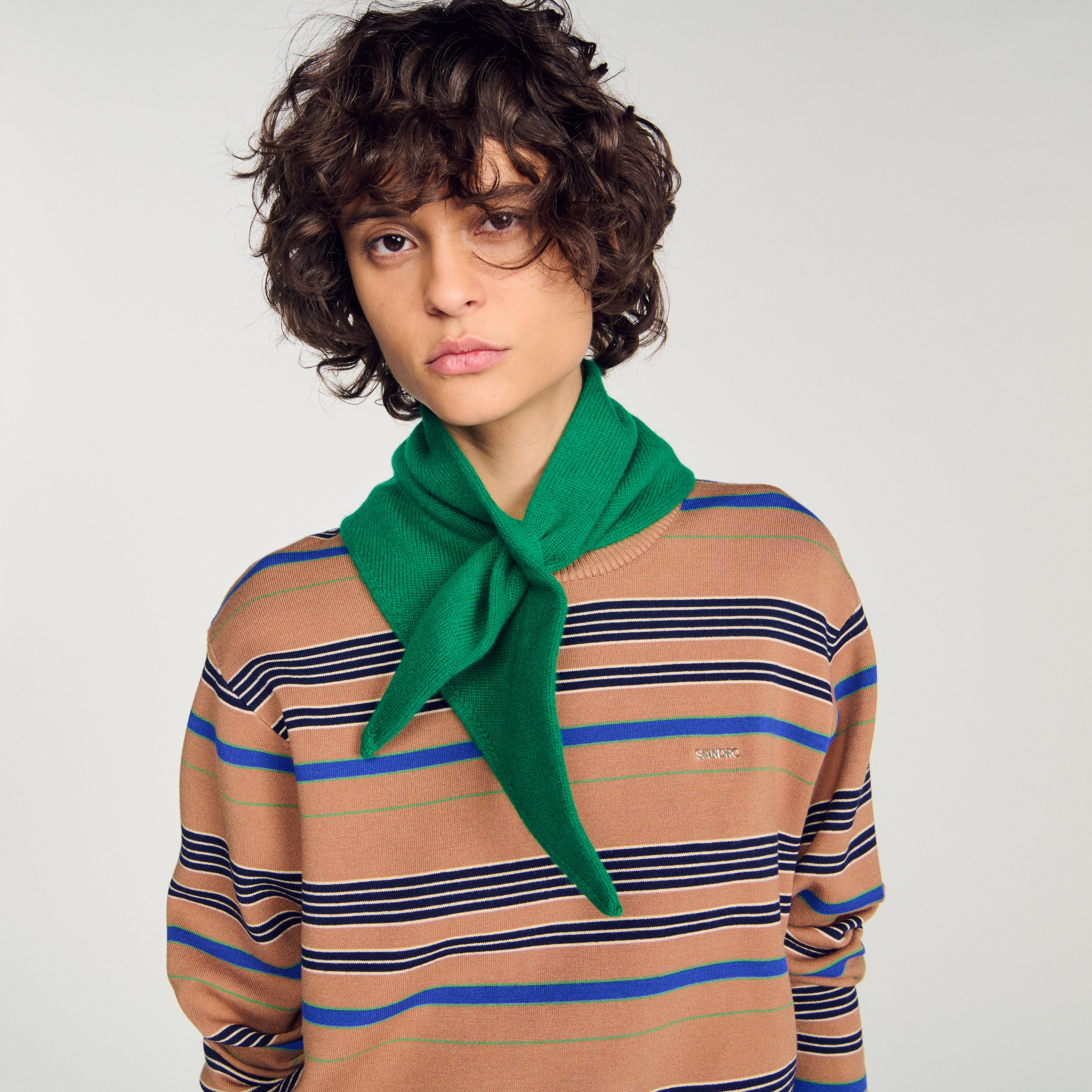 Khăn bandana len và cashmere buộc dây