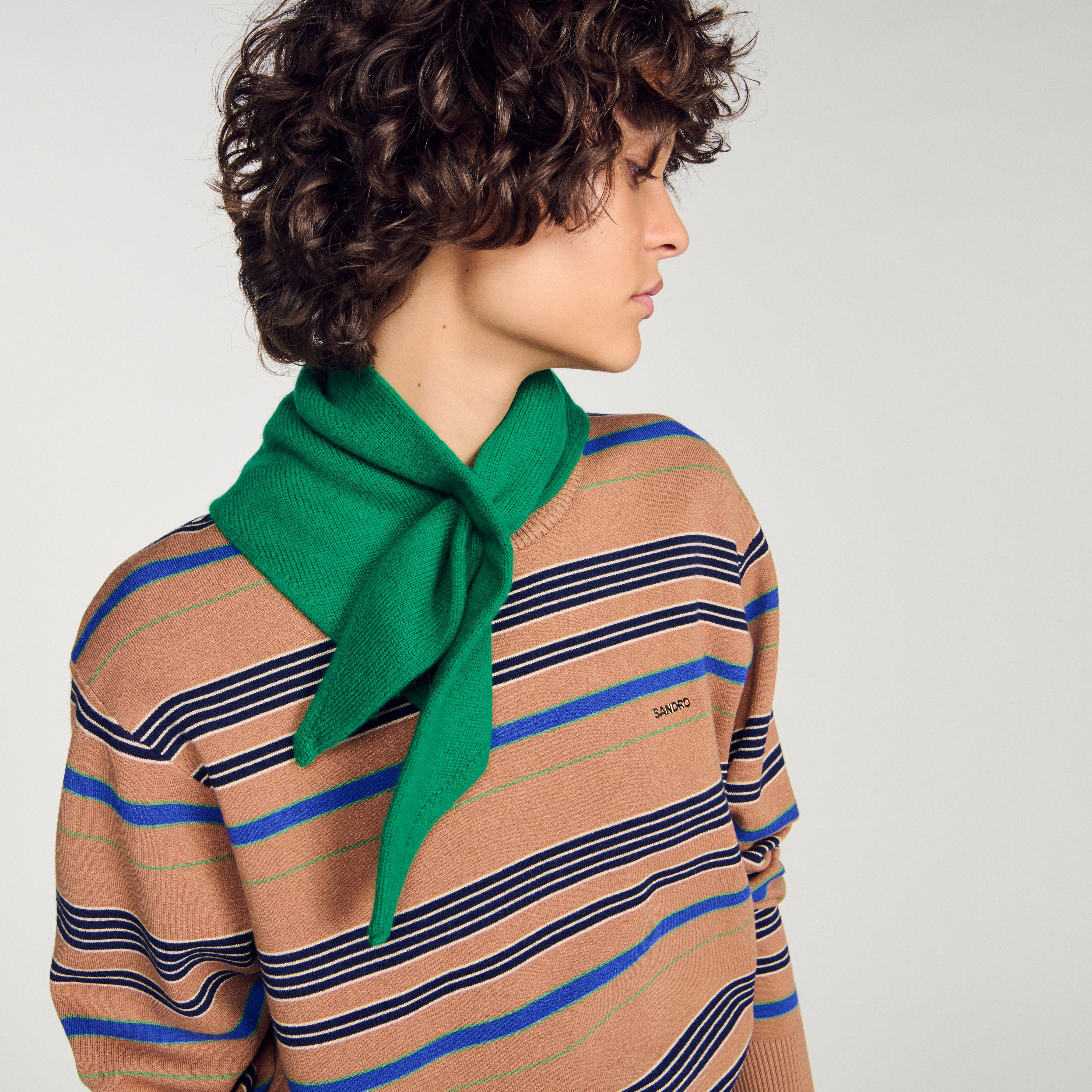 Khăn bandana len và cashmere buộc dây