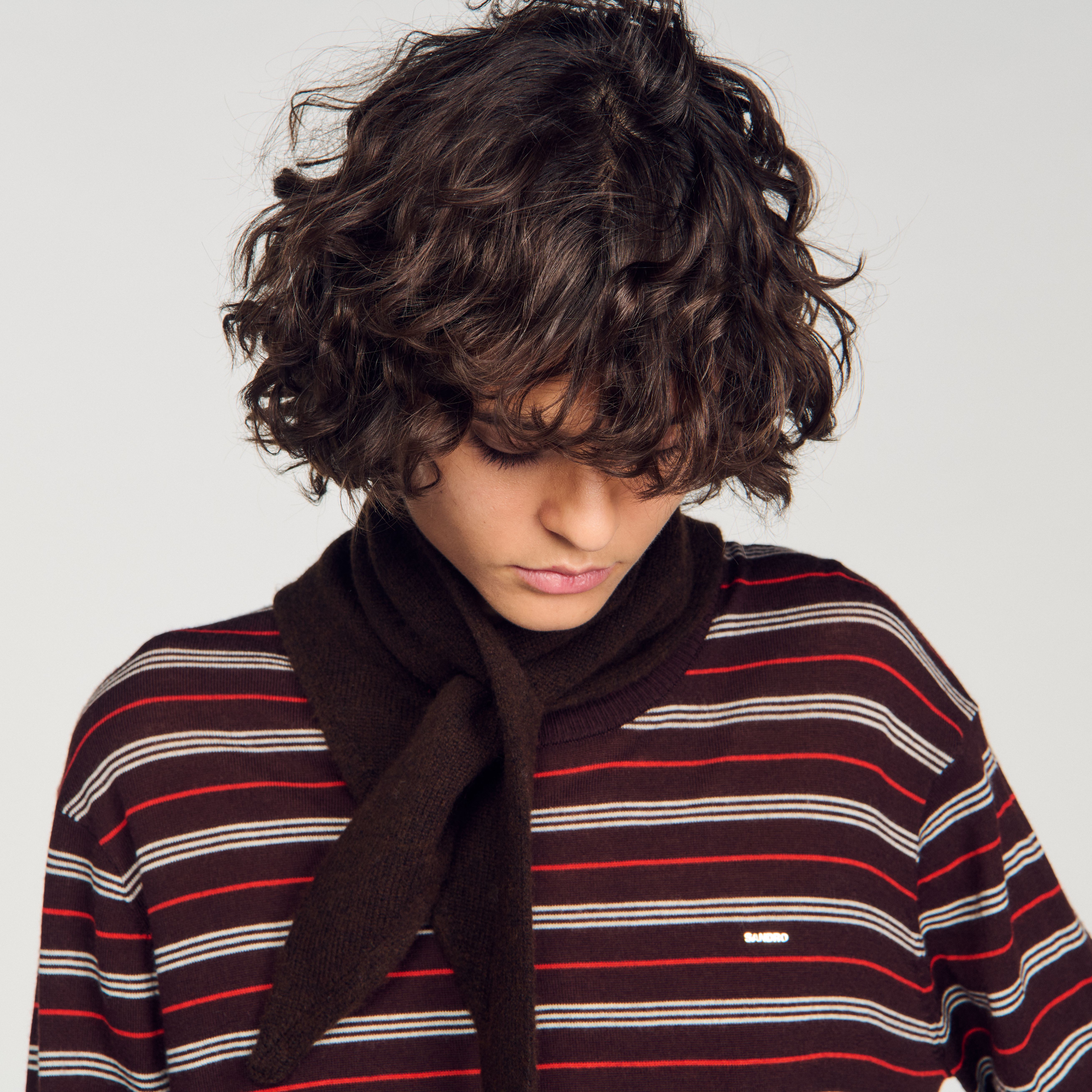 Khăn bandana len và cashmere buộc dây
