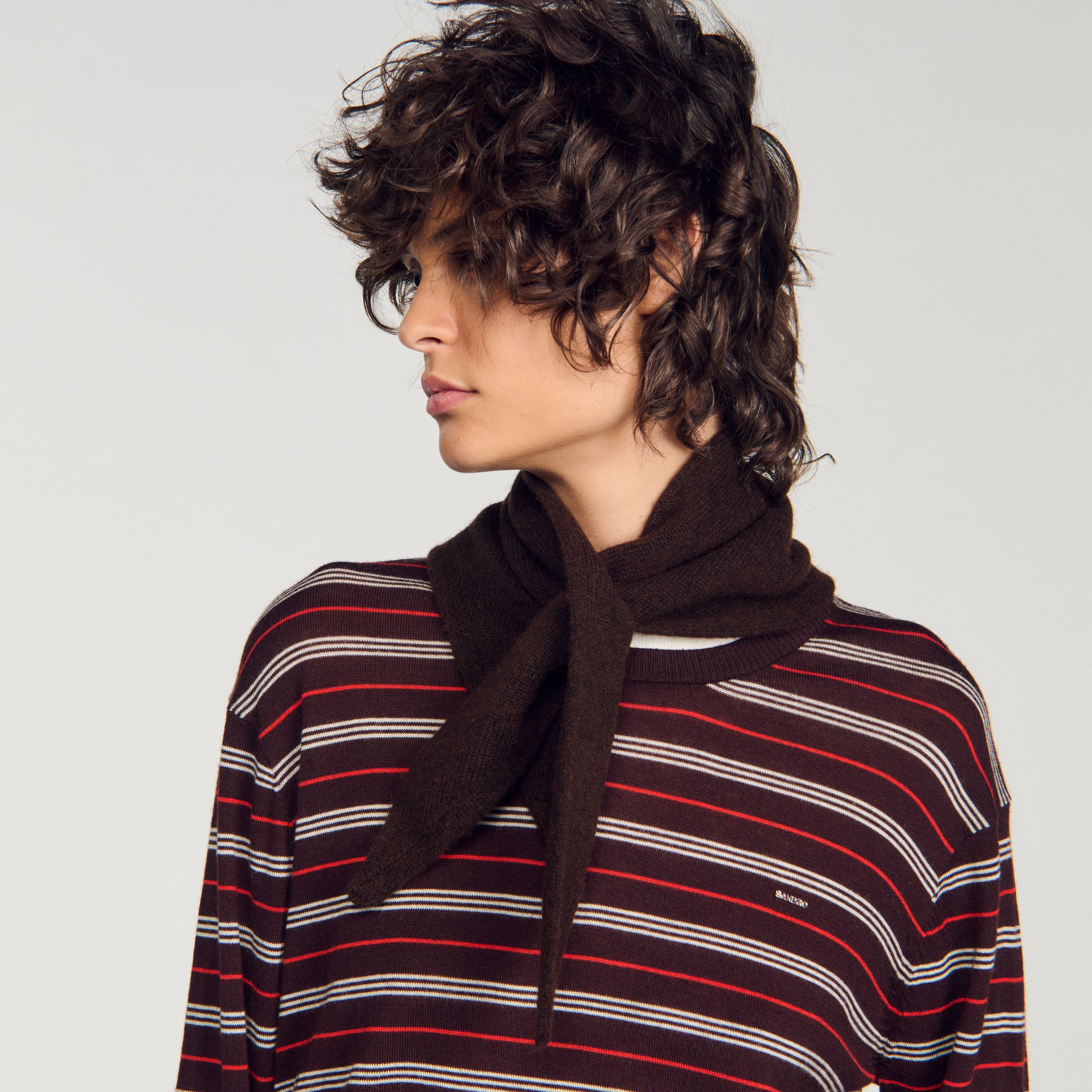 Khăn bandana len và cashmere buộc dây