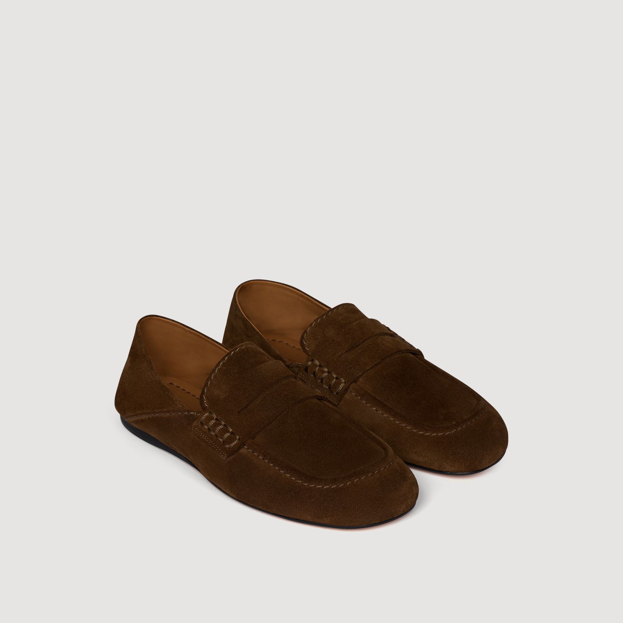 Sandro - Giày loafer da lộn
