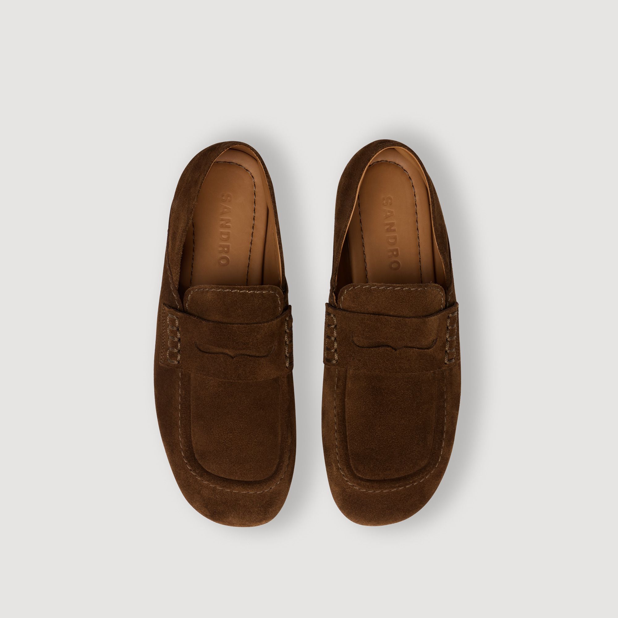 Sandro - Giày loafer da lộn