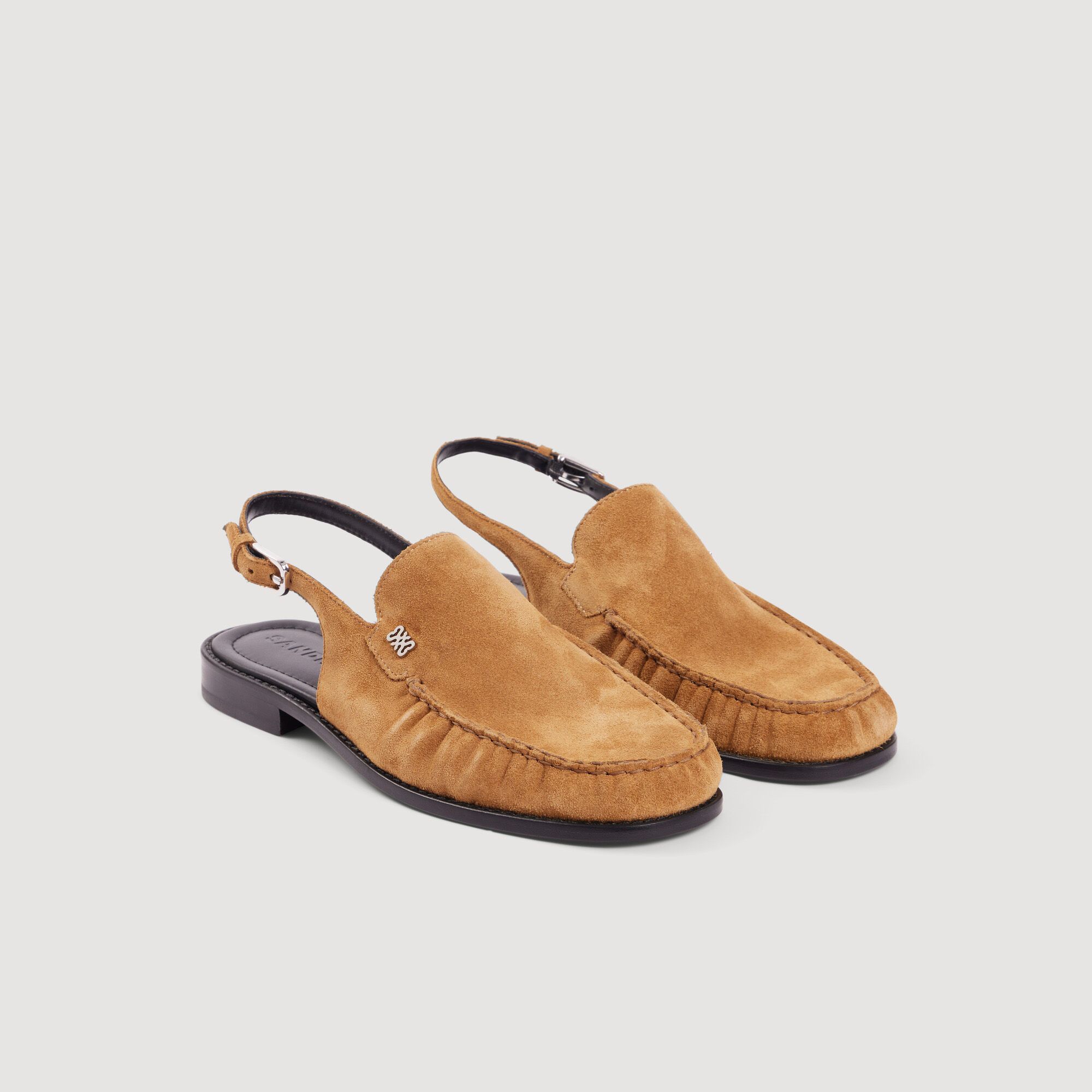 Sandro - Giày loafer da suede
