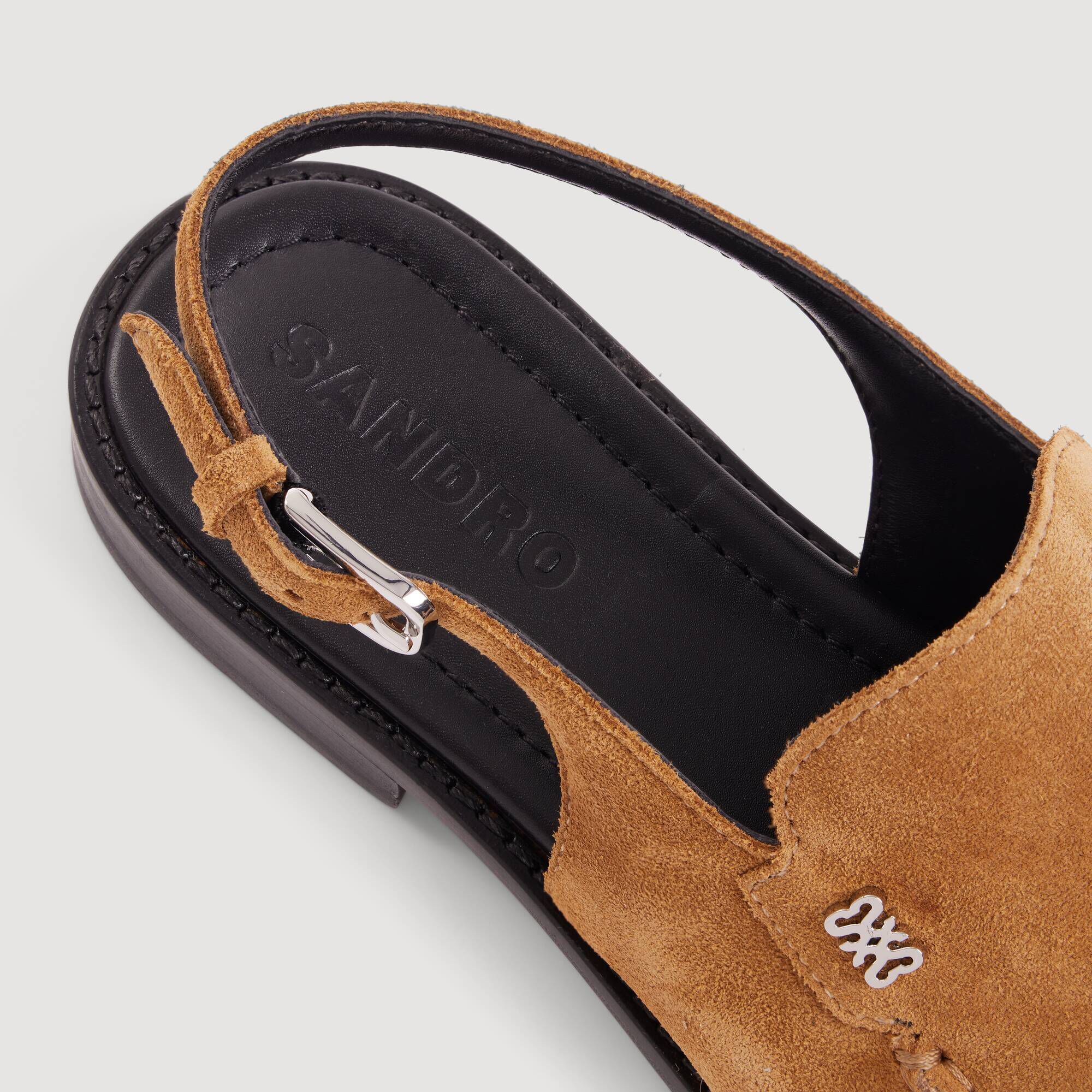 Sandro - Giày loafer da suede