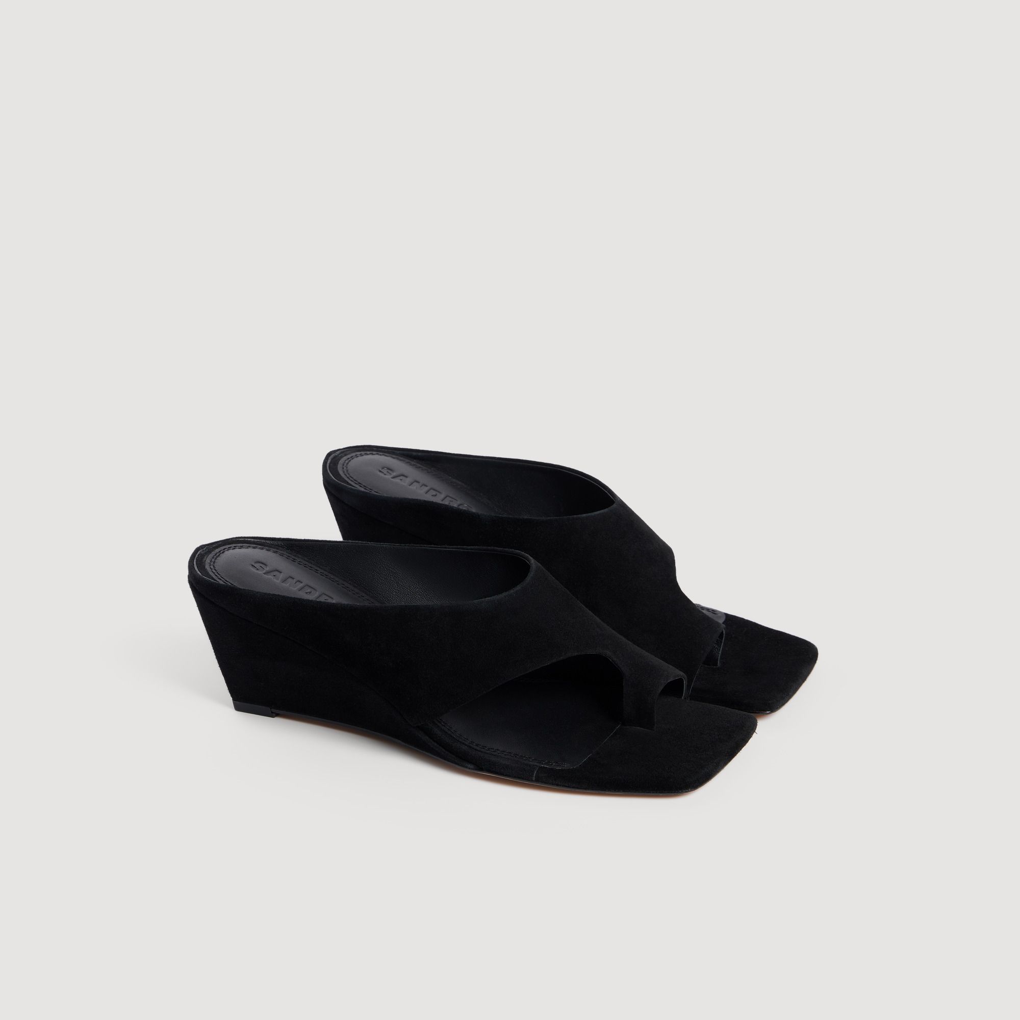 Sandro - Giày sandal Leia da suede