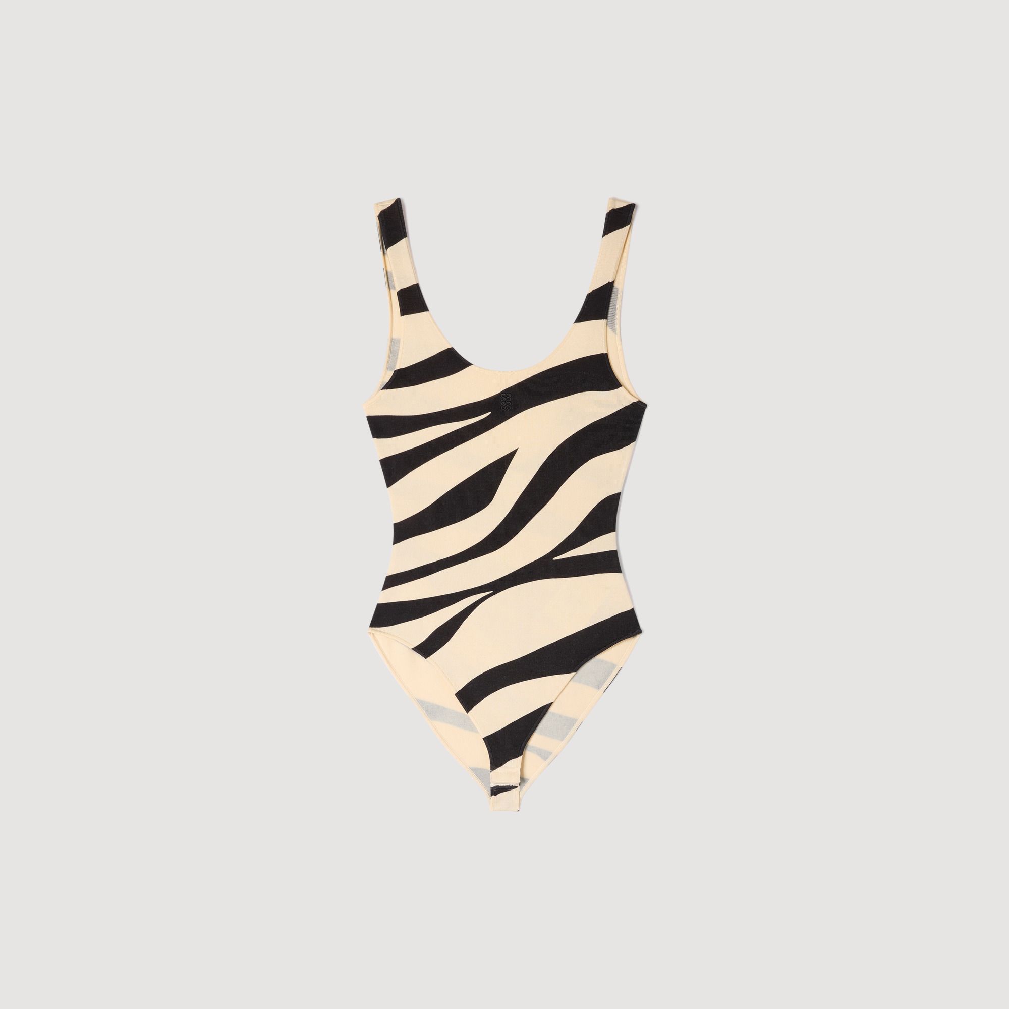 Sandro - Bodysuit len họa tiết zebra