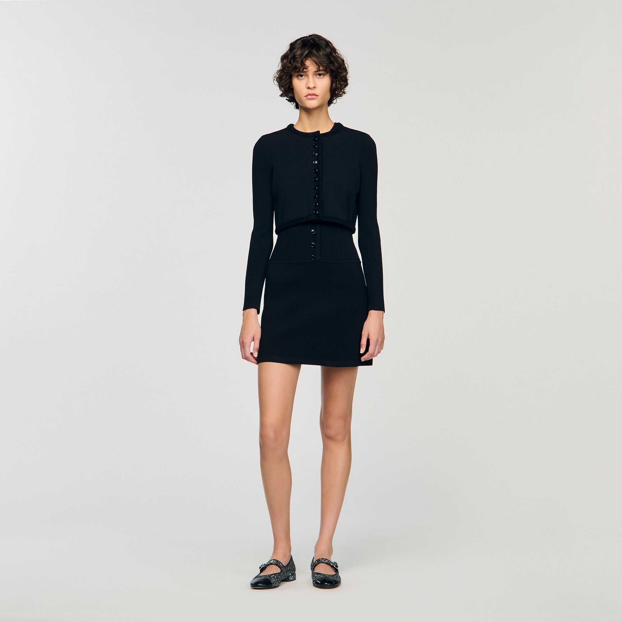 Sandro - Áo cardigan dáng lửng