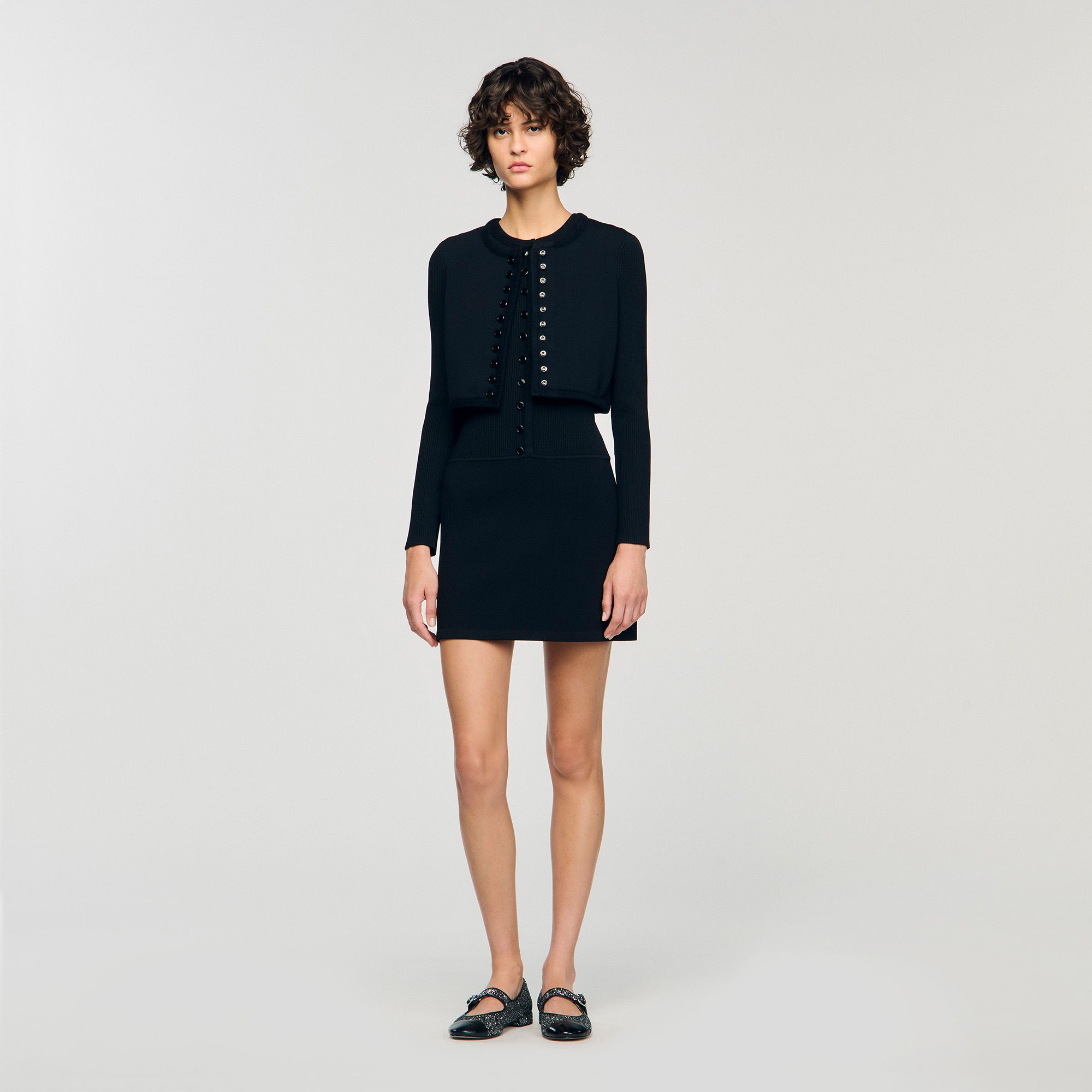 Sandro - Áo cardigan dáng lửng