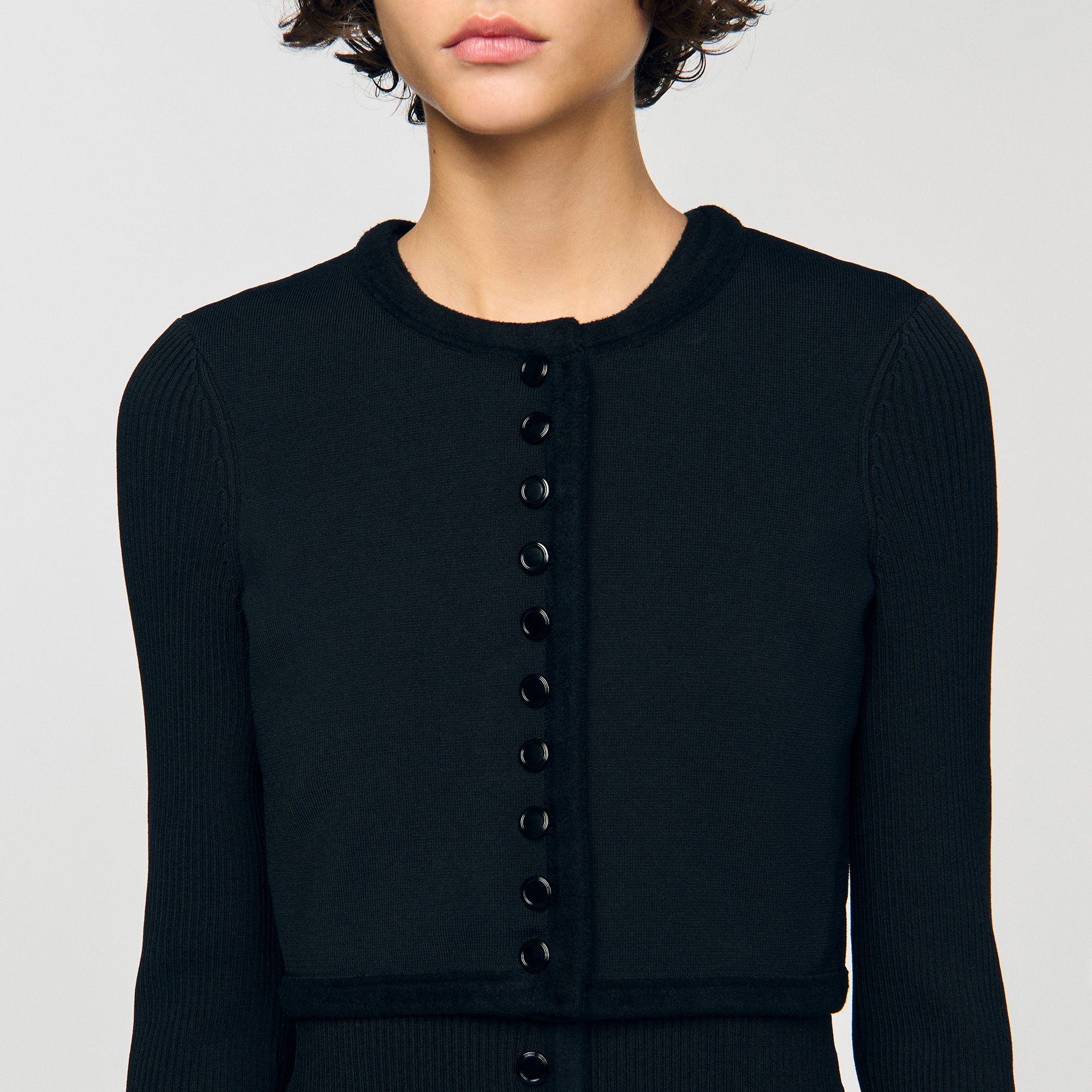 Sandro - Áo cardigan dáng lửng