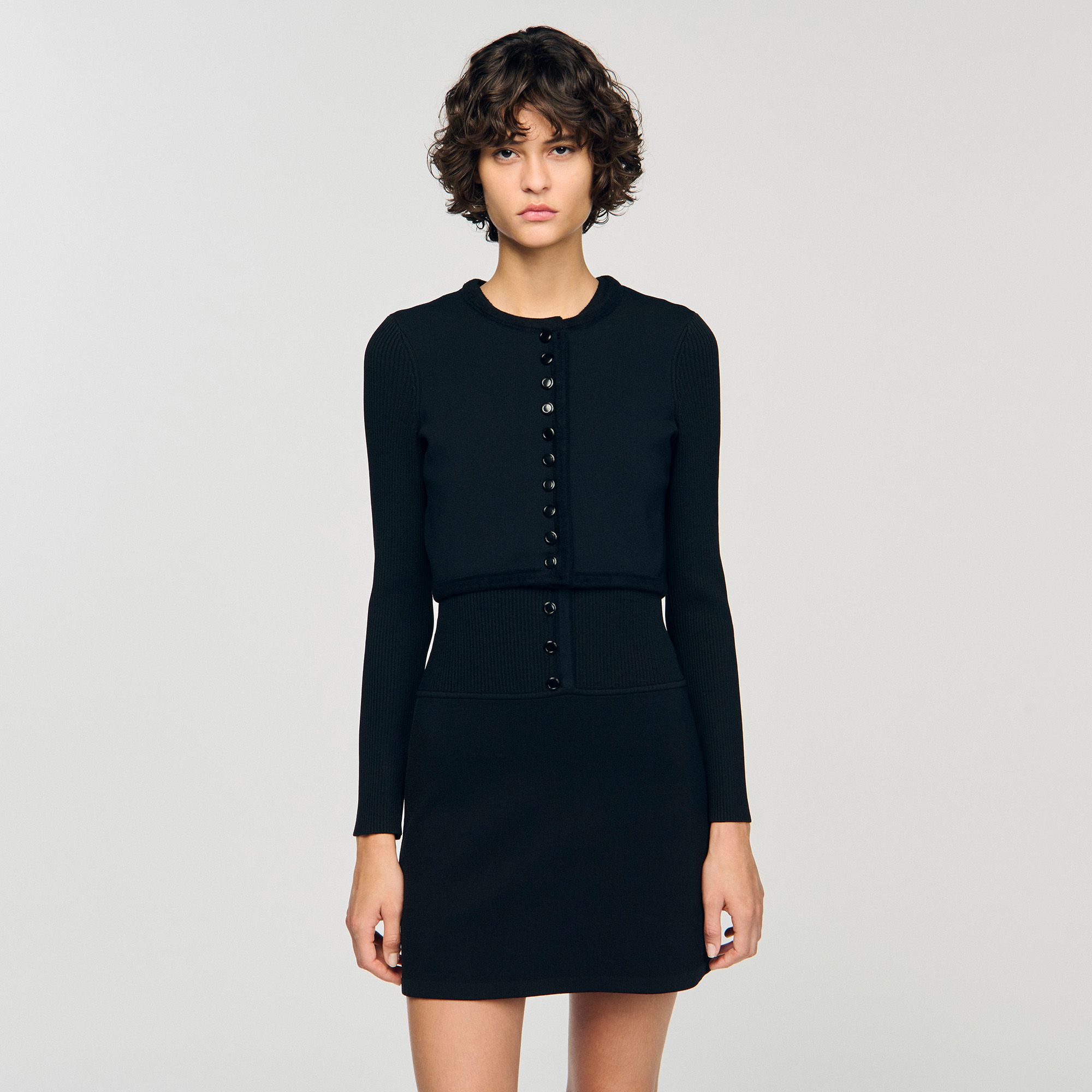 Sandro - Áo cardigan dáng lửng
