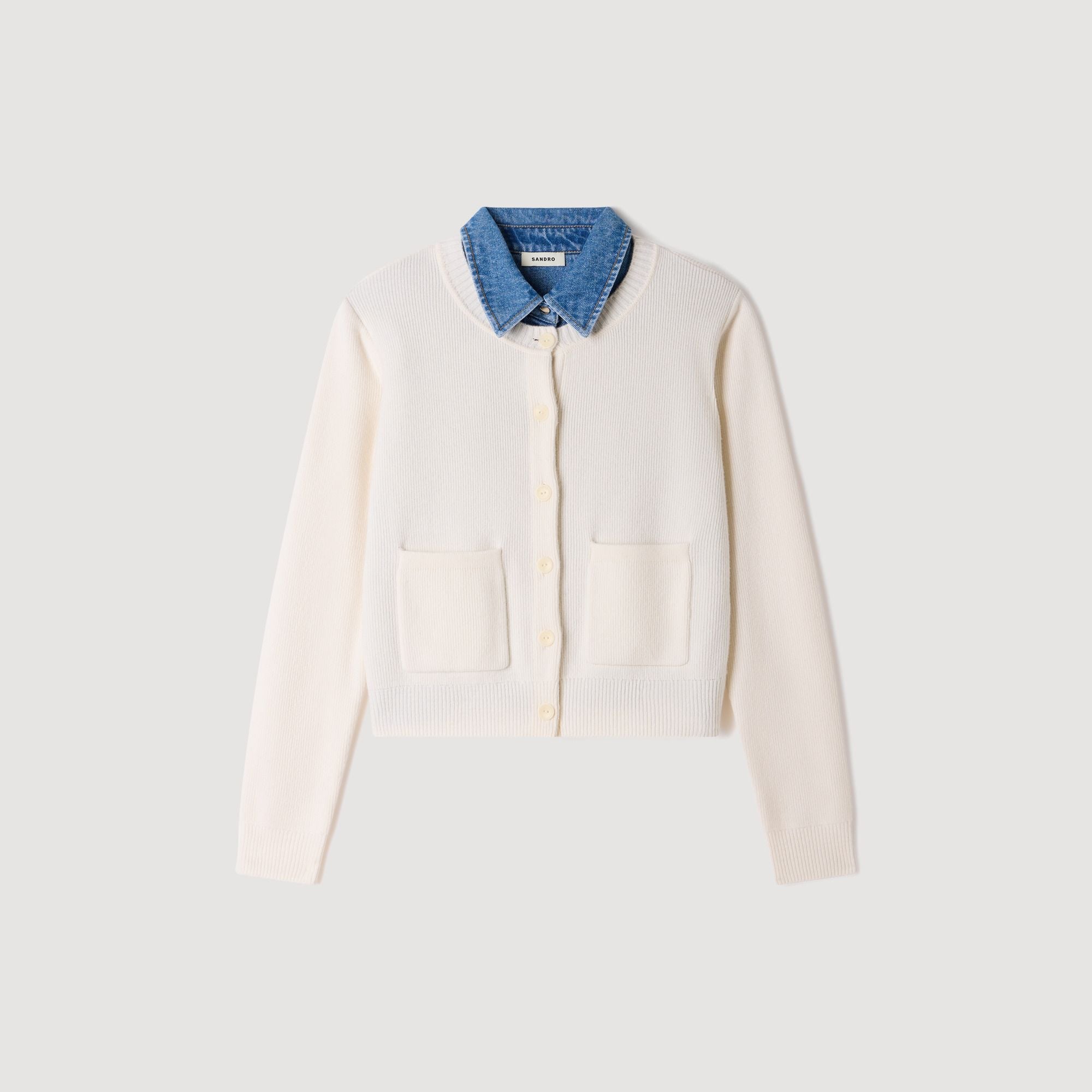 Áo cardigan hiệu ứng 2 trong 1