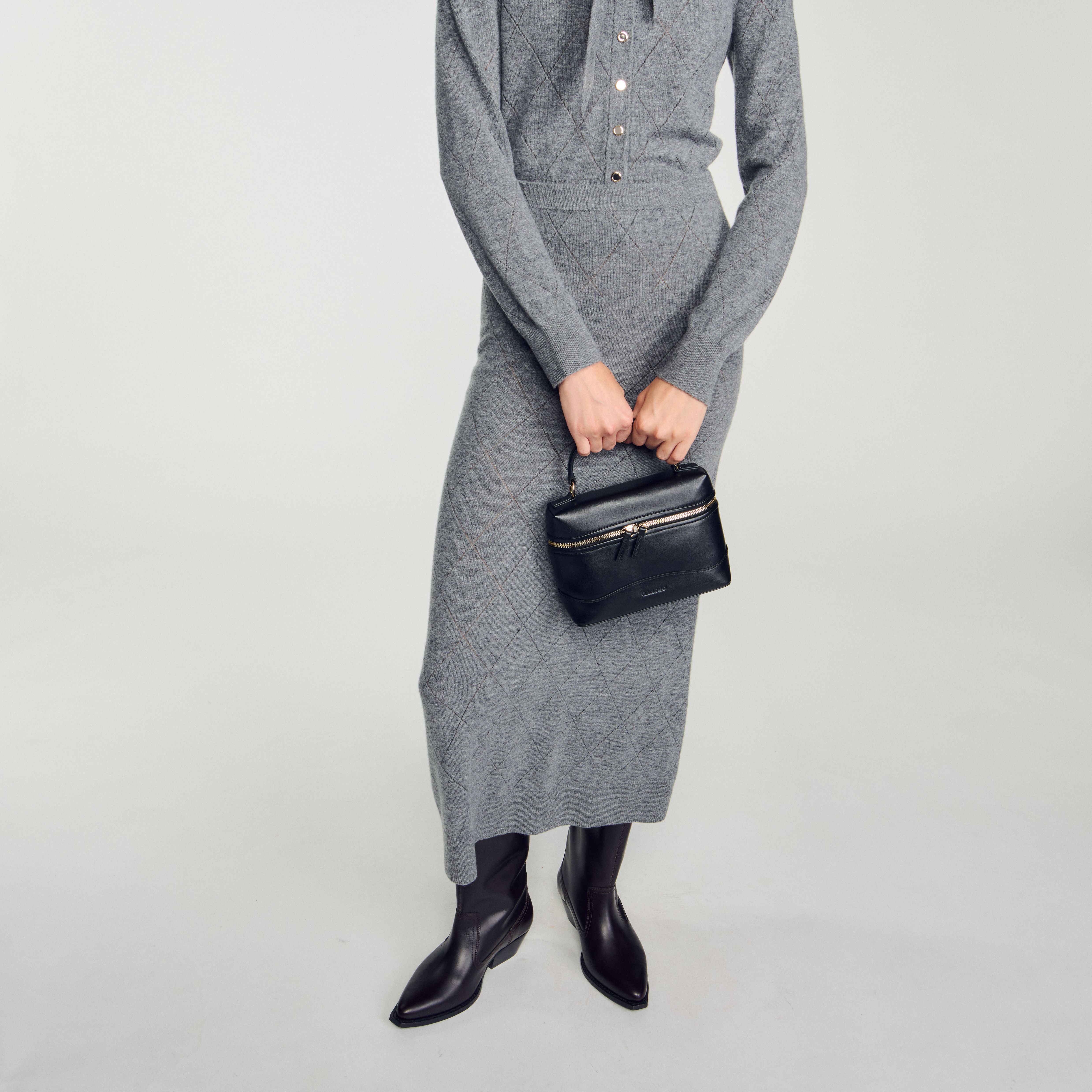 Áo cardigan dệt kim pointelle