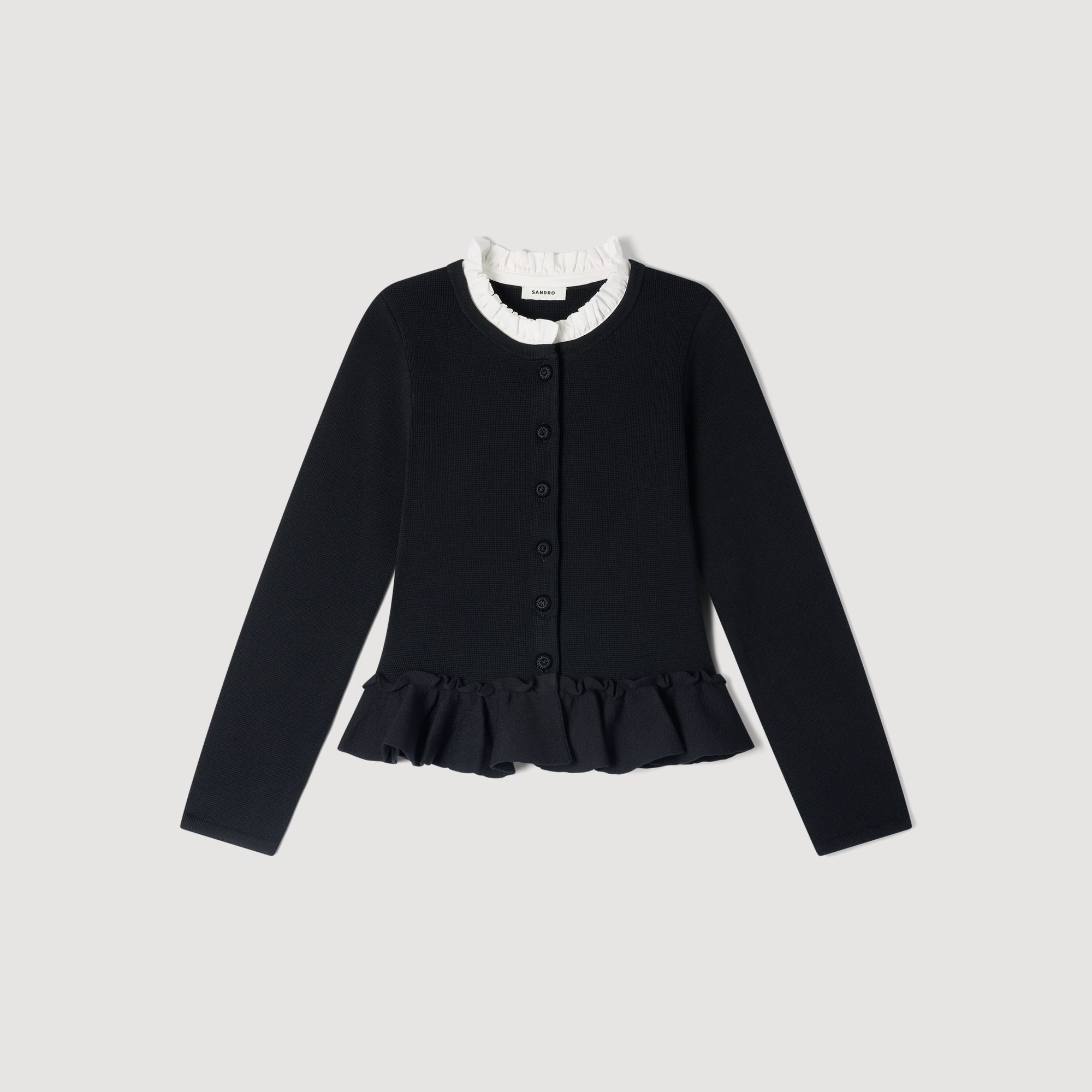 Sandro - Áo cardigan cổ Victorian