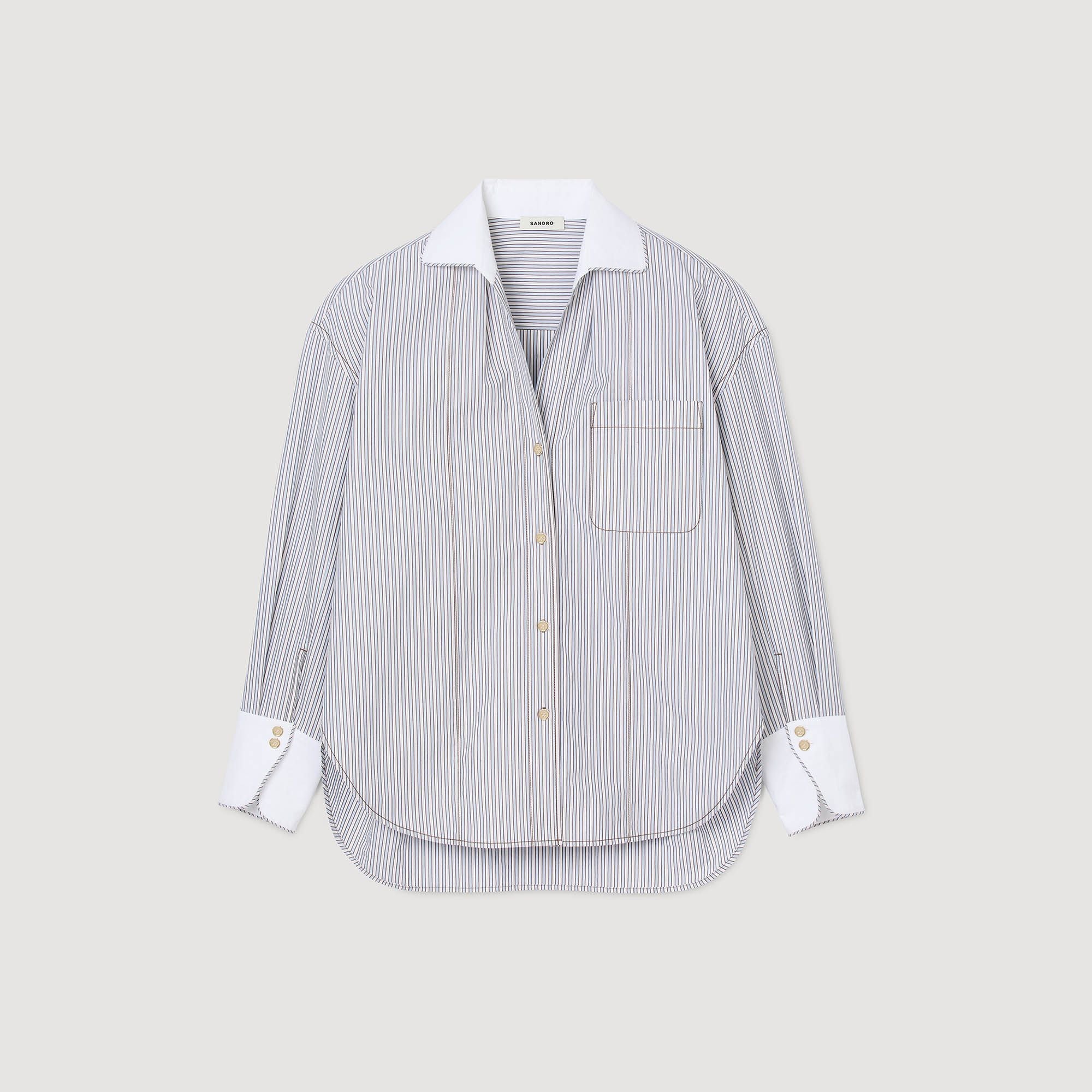 Áo sơ mi kẻ sọc oversize