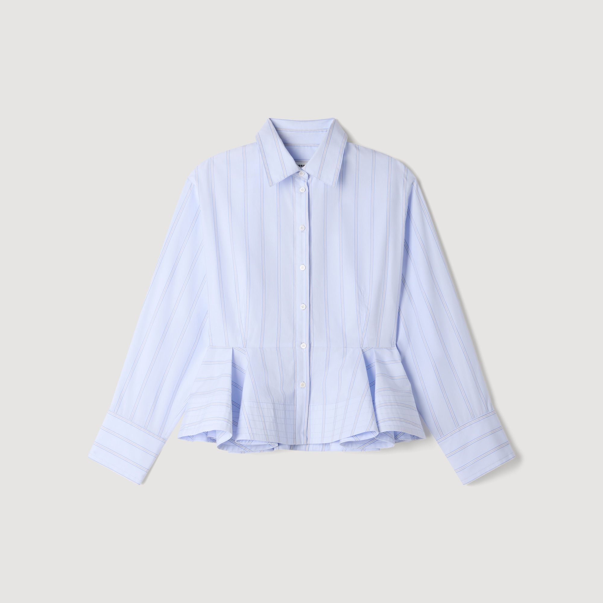 Áo sơ mi peplum kẻ sọc