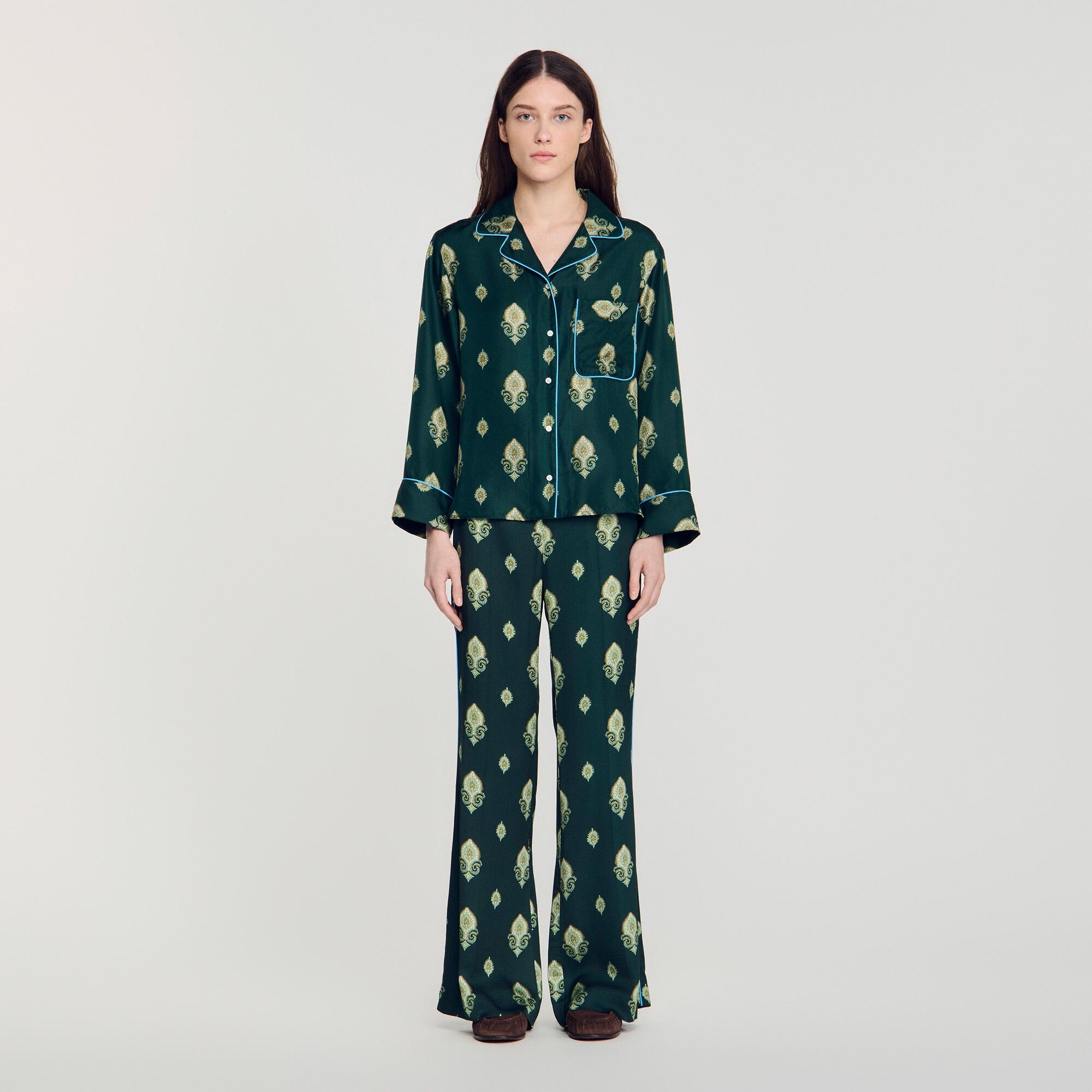 Sandro - Áo sơ mi pyjama họa tiết Paisley