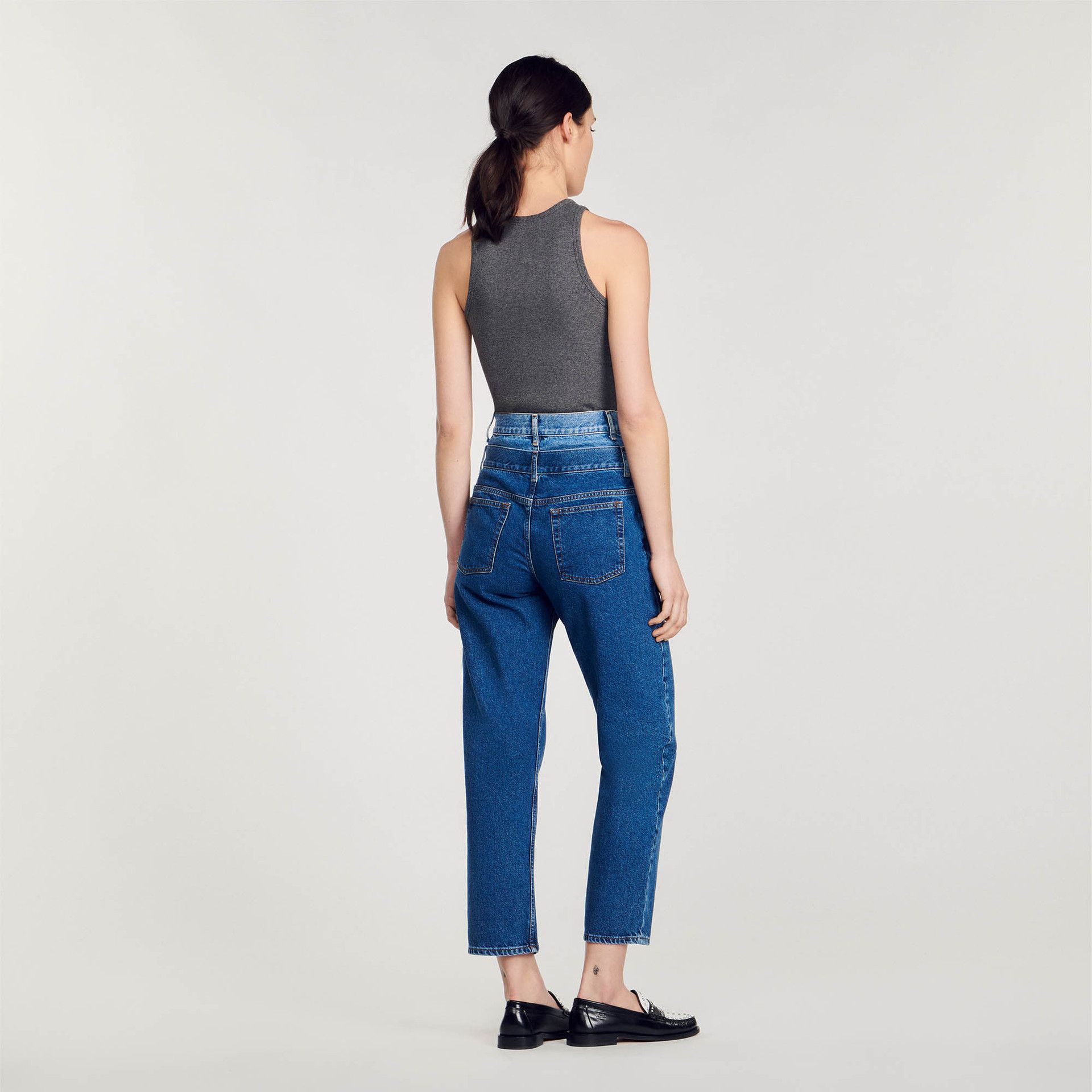 Sandro - Quần mom jeans Trompe l'œil