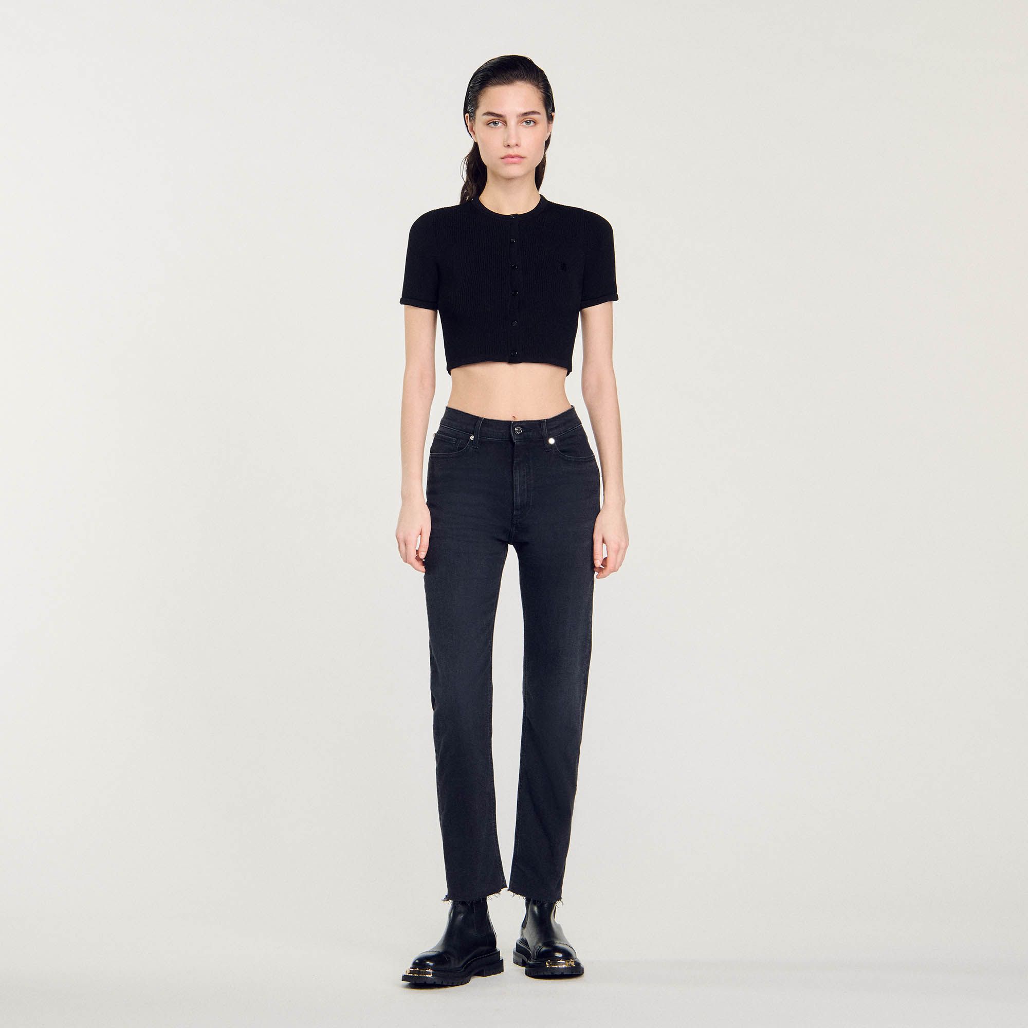 Sandro - Quần jeans ống đứng straight-cut