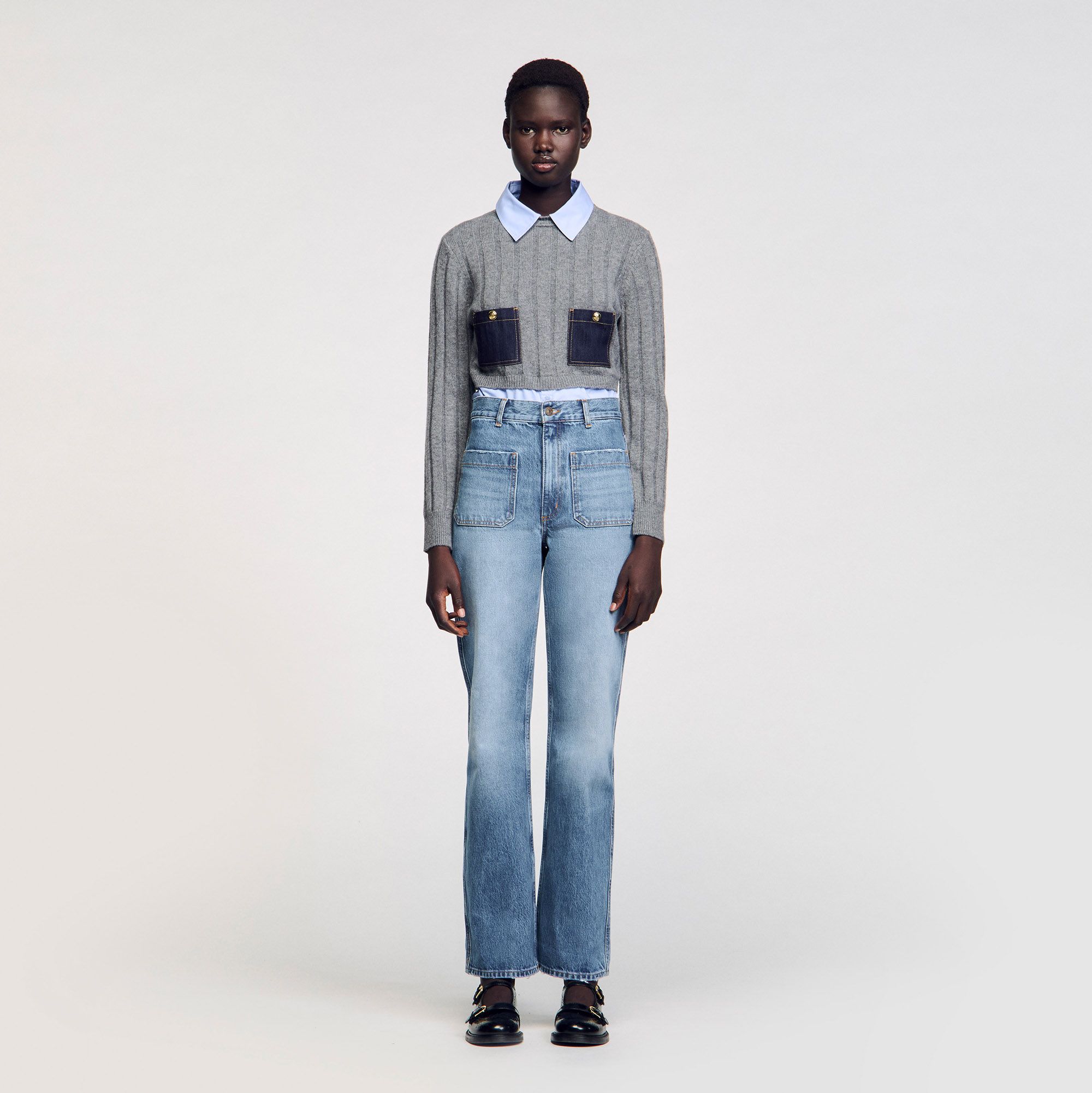 Sandro - Quần jeans ống loe