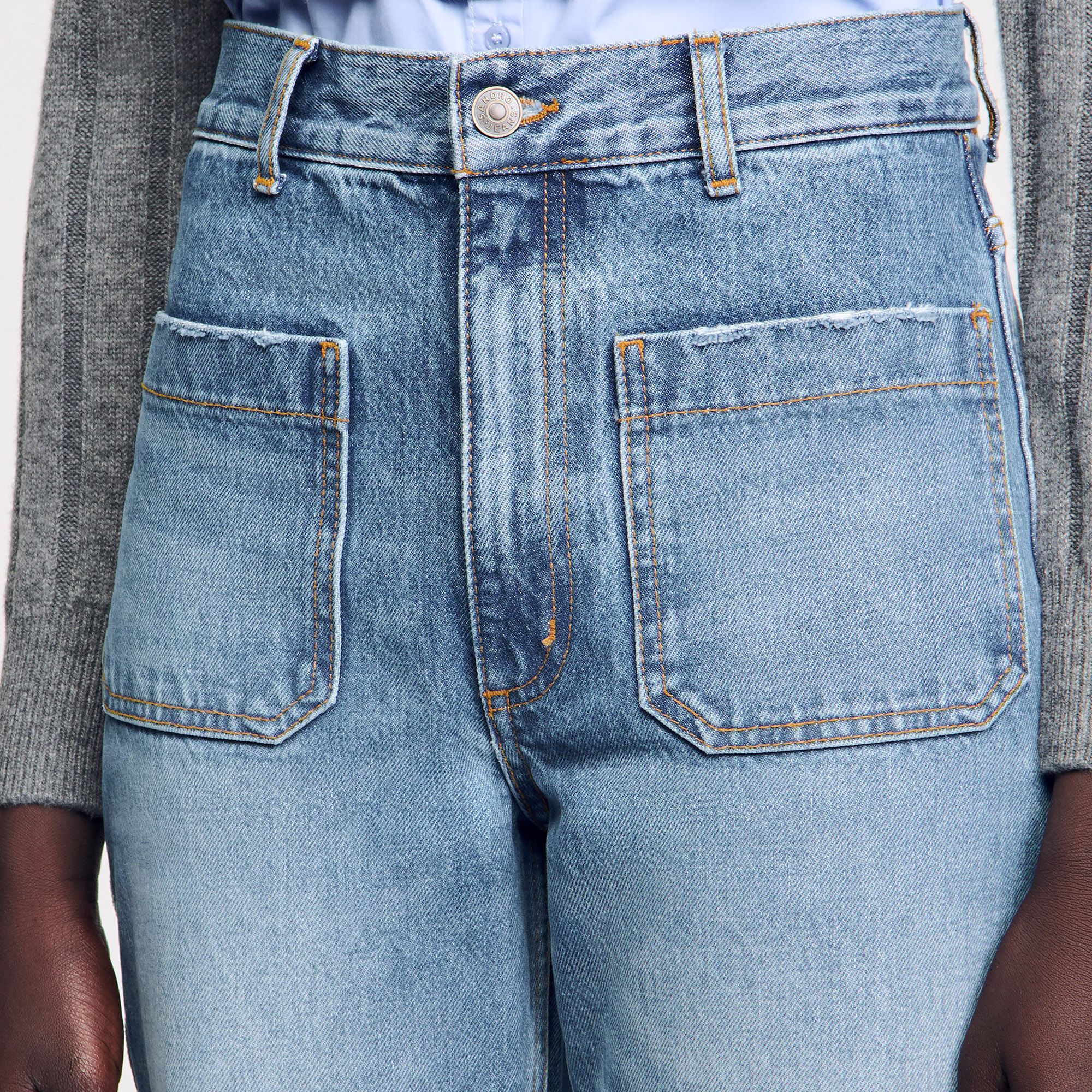 Sandro - Quần jeans ống loe