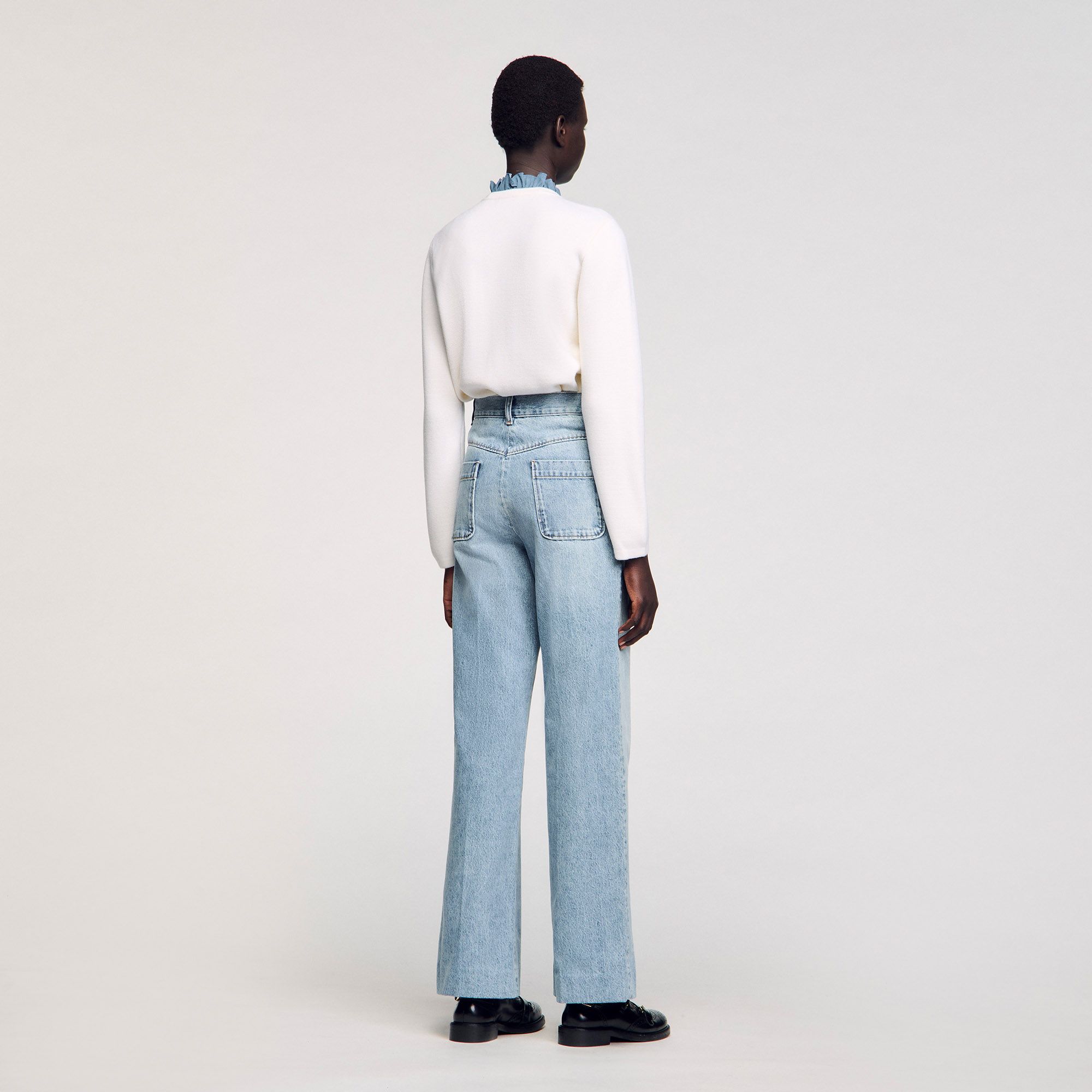 Sandro - Quần jeans ống rộng