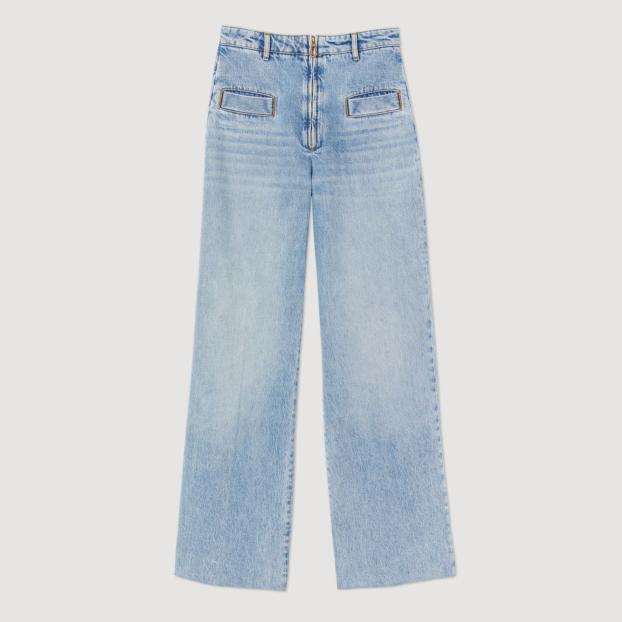 Sandro - Quần jeans ống rộng