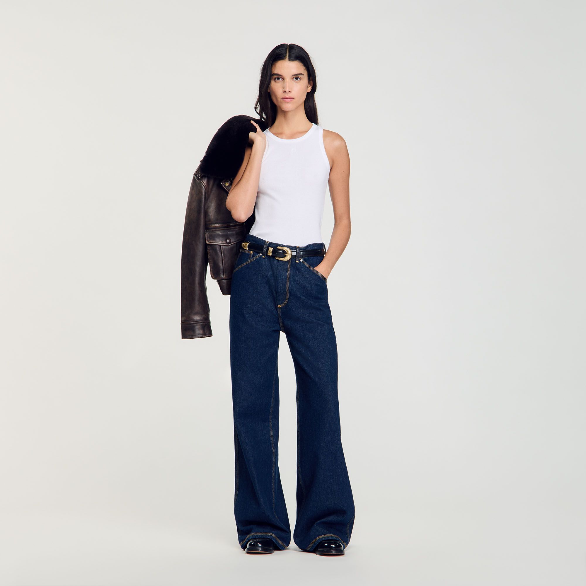 Sandro - Quần jeans ống loe