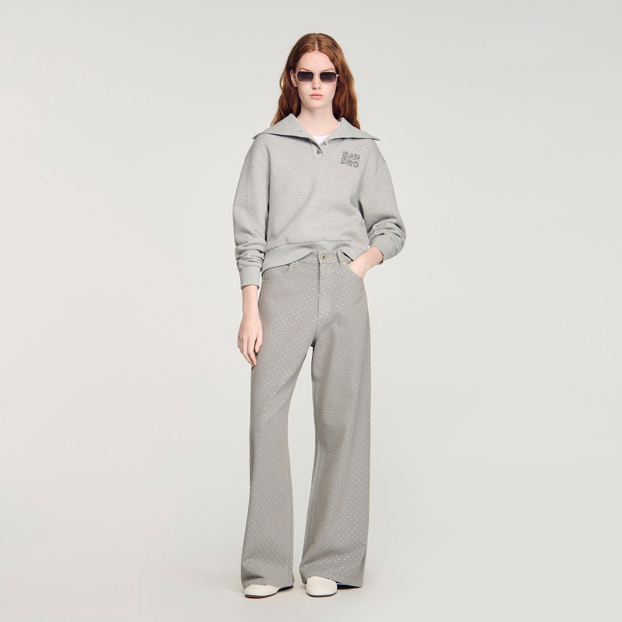 Sandro - Quần jeans đính đá