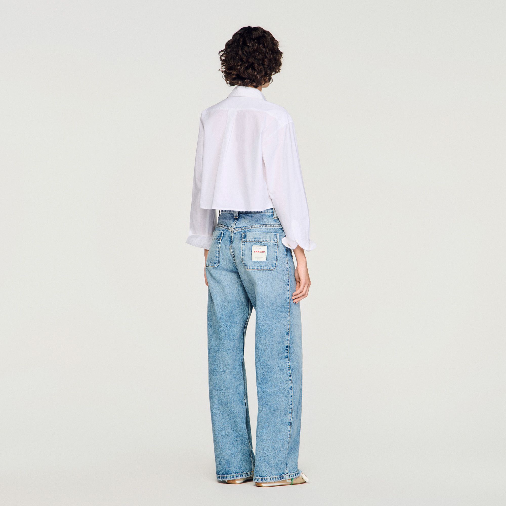 Sandro - Quần jeans phối khuy