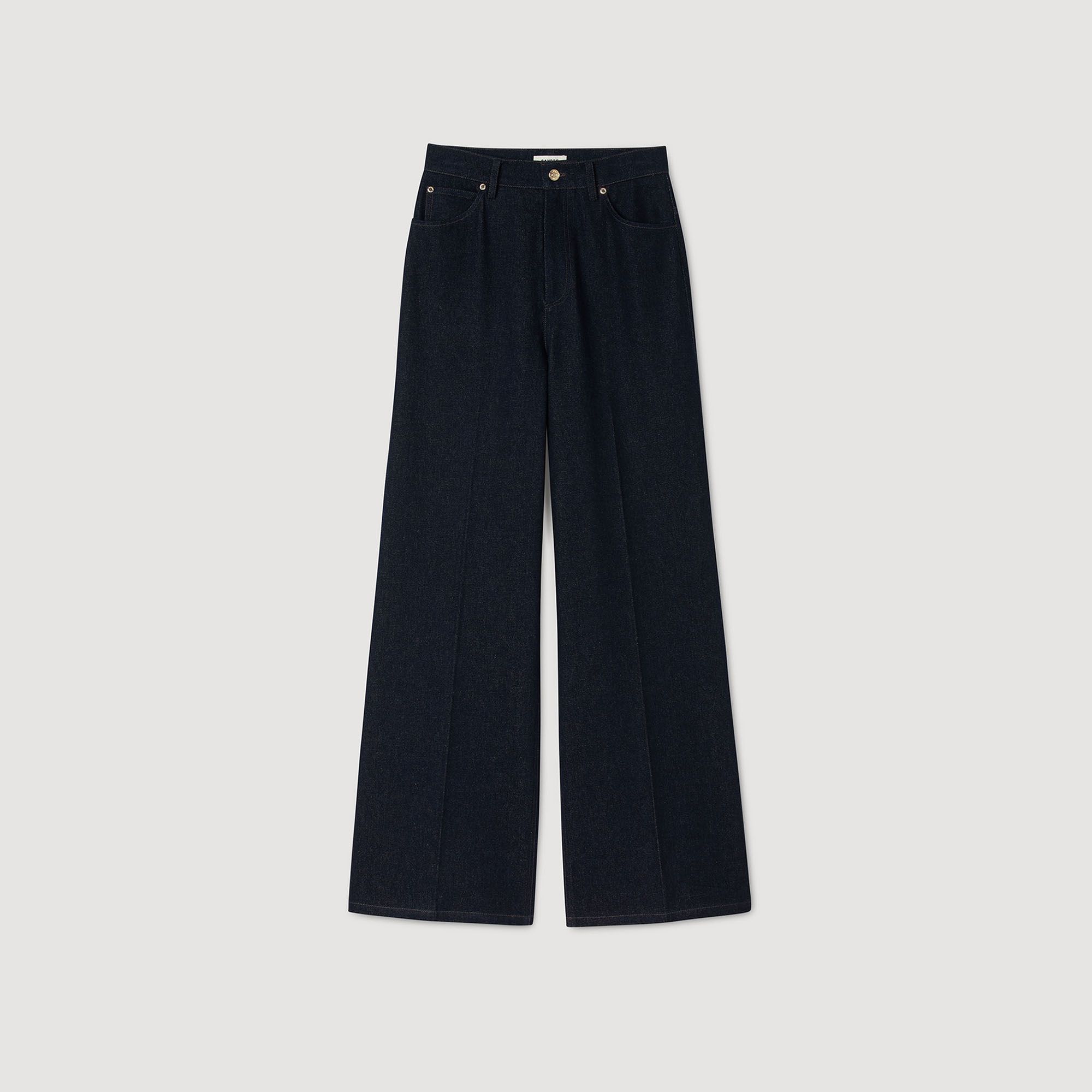 Quần jeans thô ống rộng