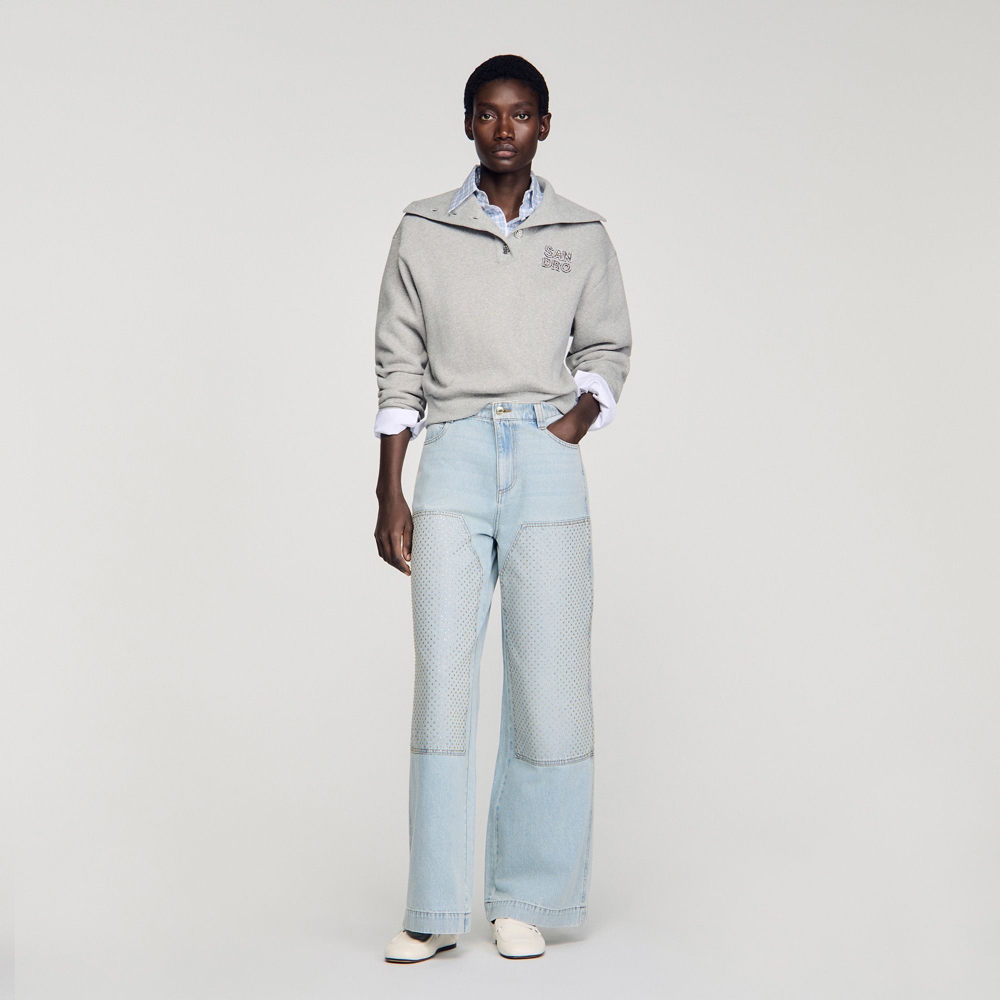 Sandro - Quần jeans ống đứng