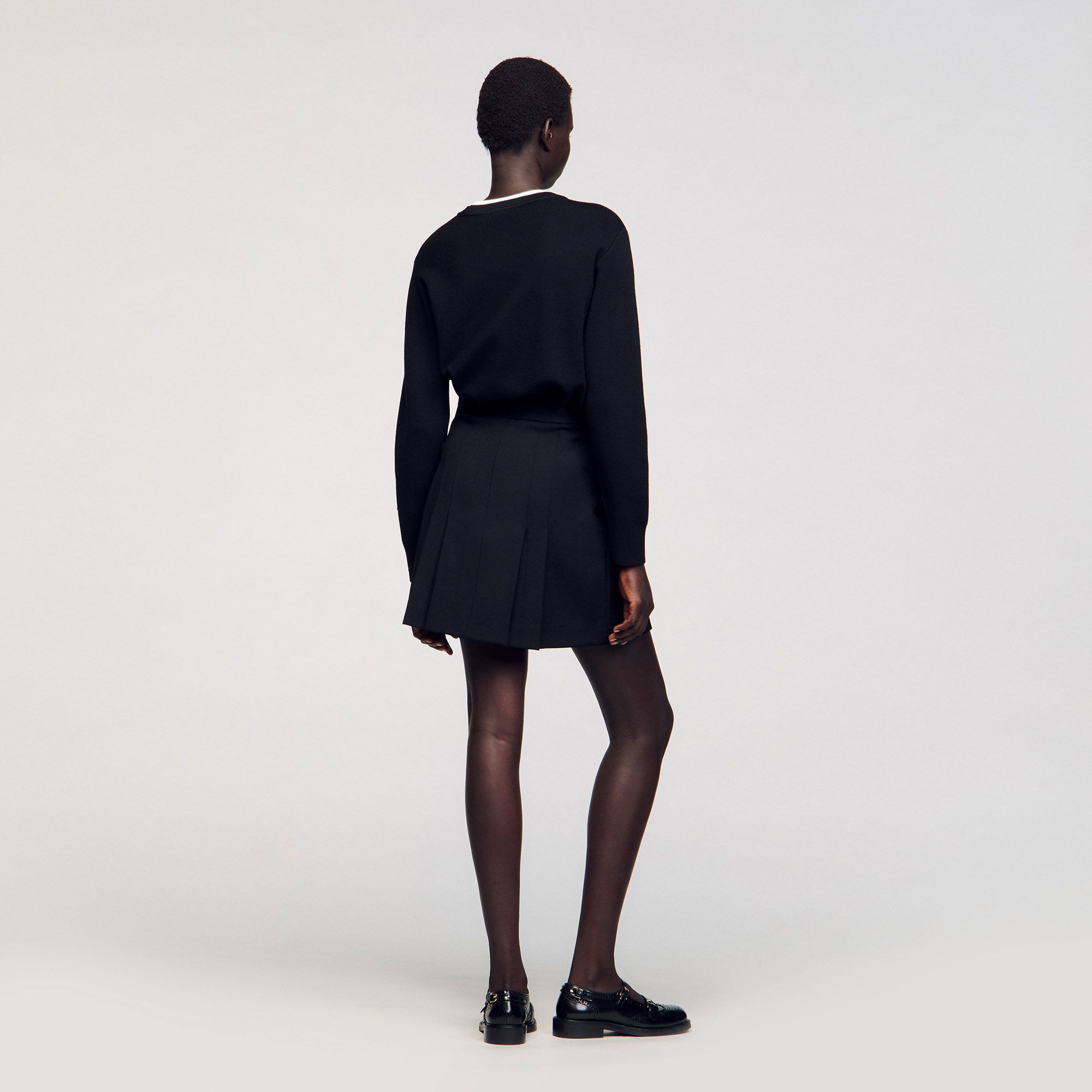 Sandro - Chân váy ngắn xếp ly stitched