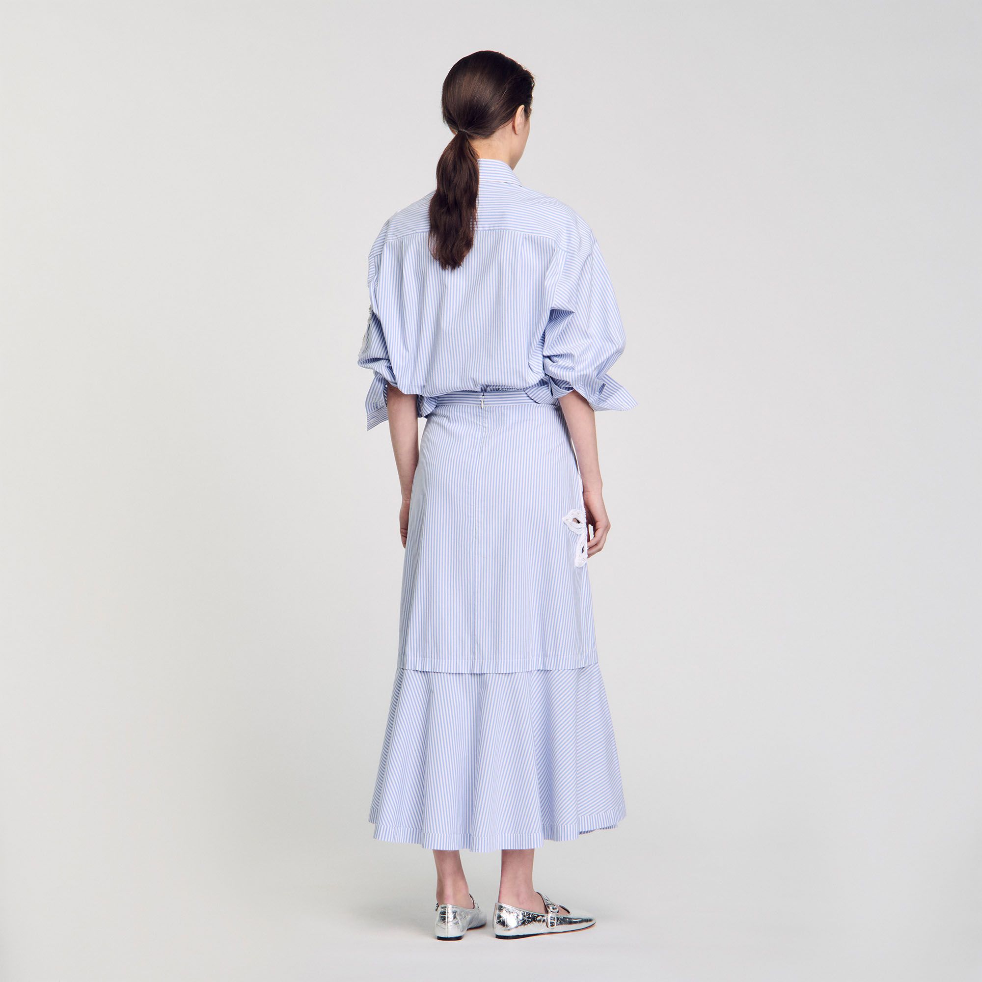 Chân váy maxi kẻ sọc