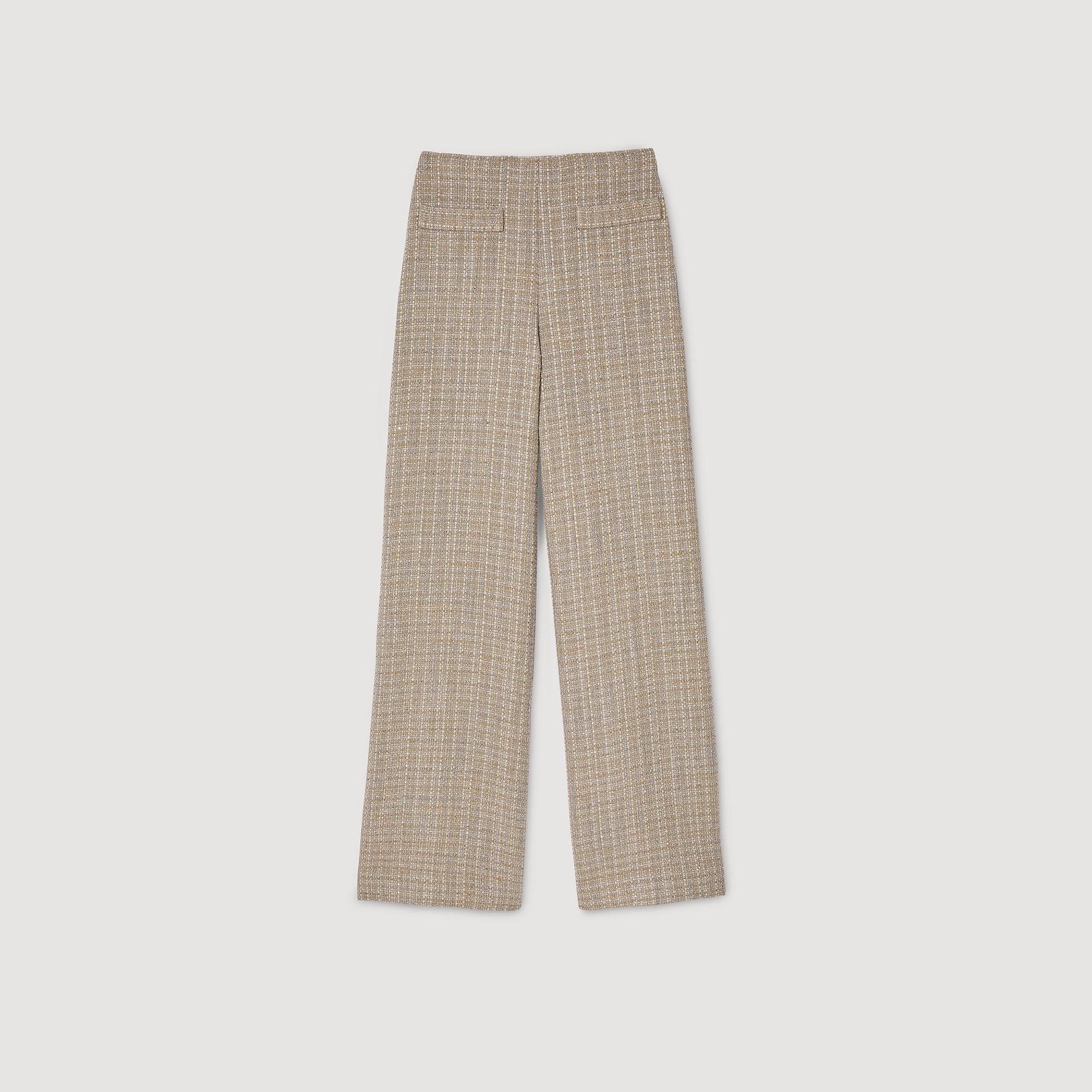 Sandro - Quần dài tweed ống suông