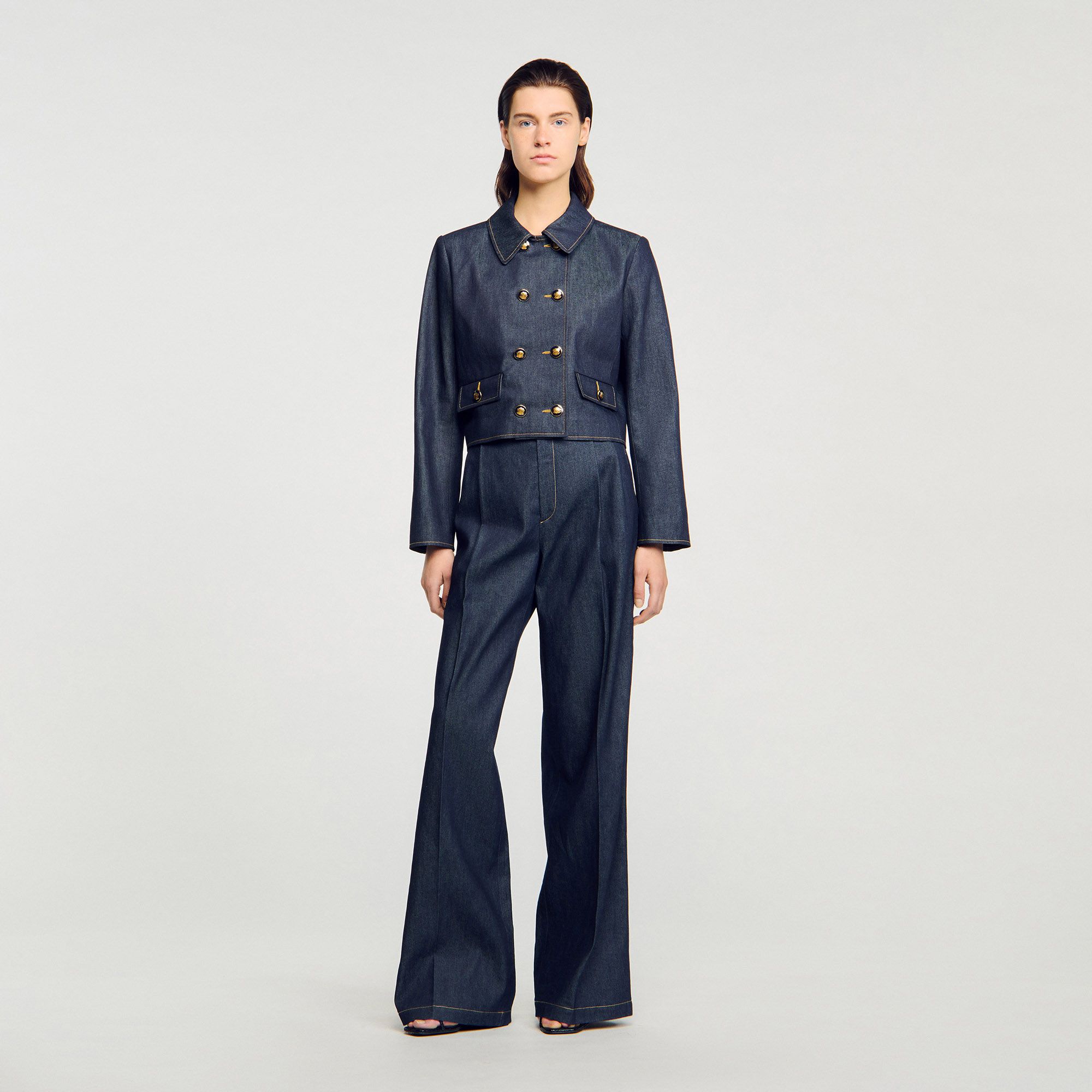 Sandro - Quần âu denim