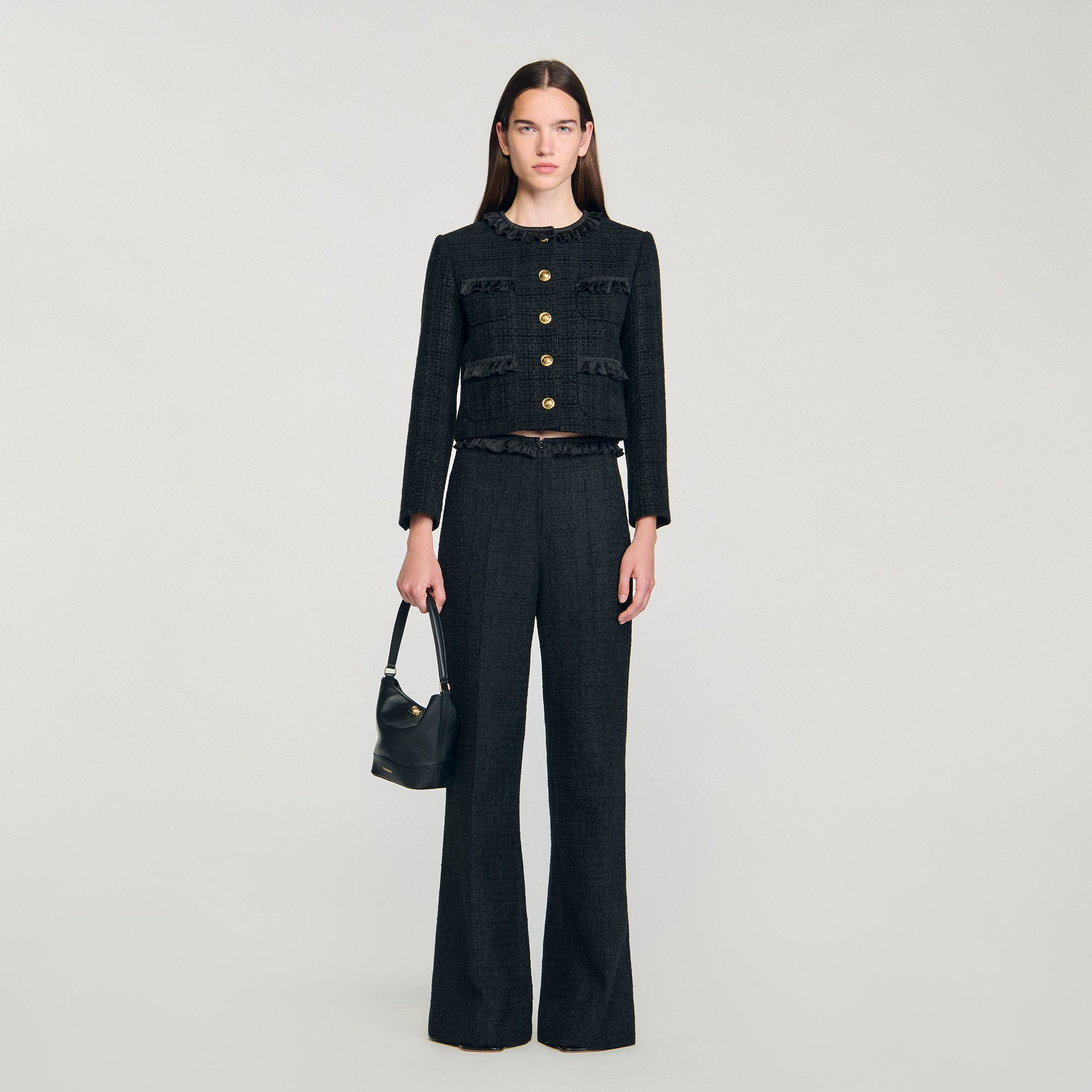 Sandro - Quần tây vải tweed