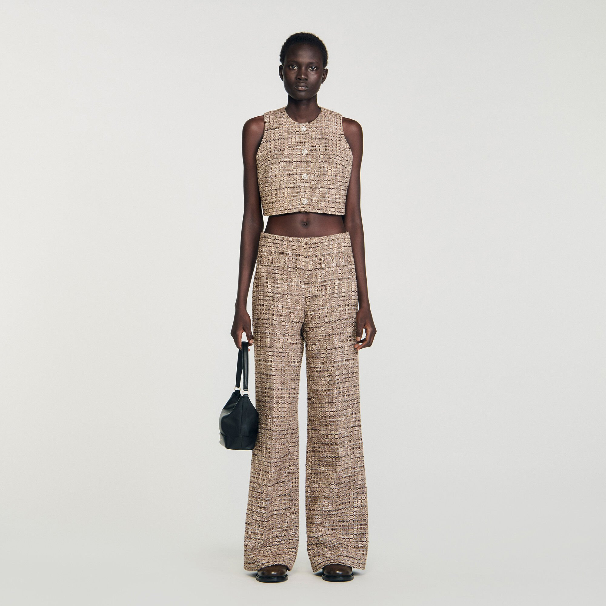 Sandro - Quần tweed hoạ tiết